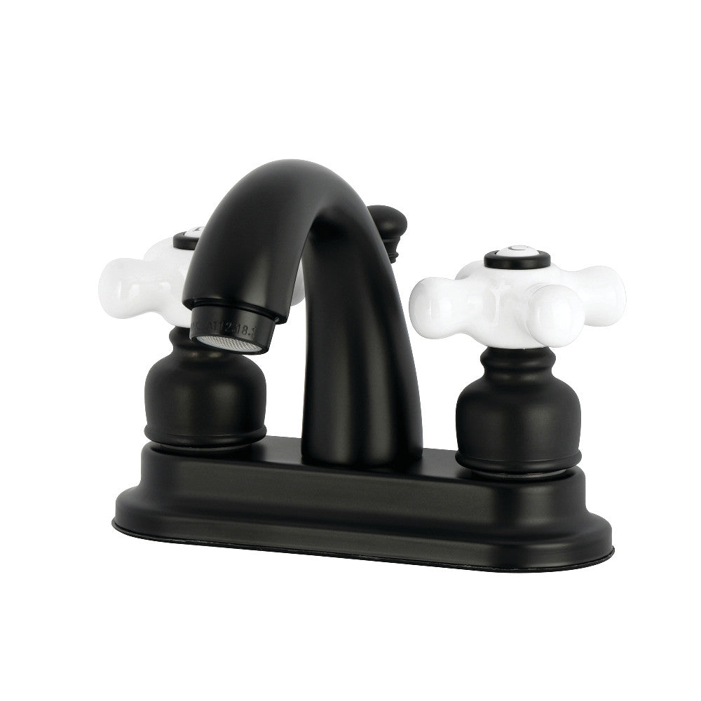 Restoration 4 Inch Centerset Bathroom Faucet in Matte Black