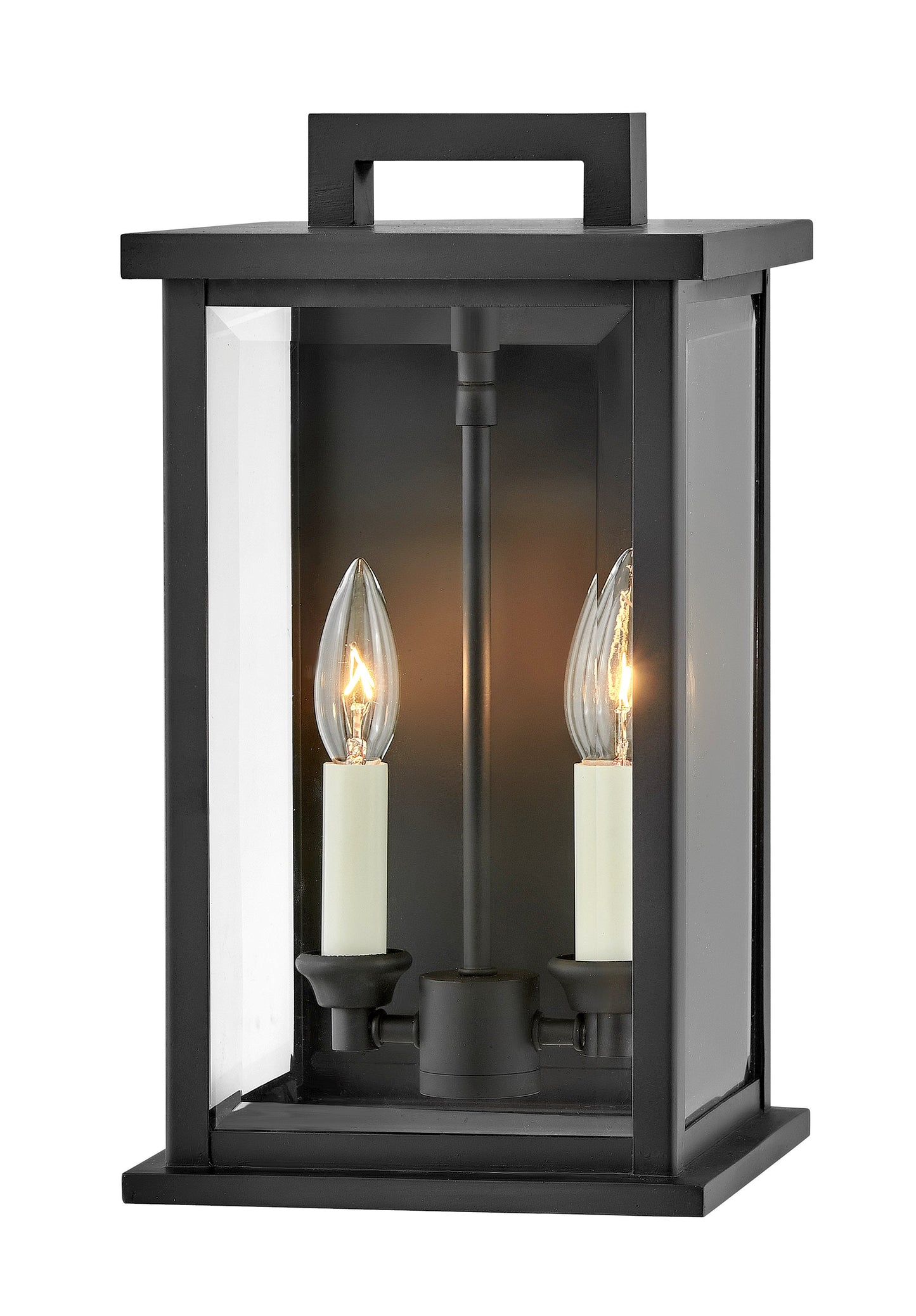 Weymouth Medium Wall Mount Lantern In Black Finish