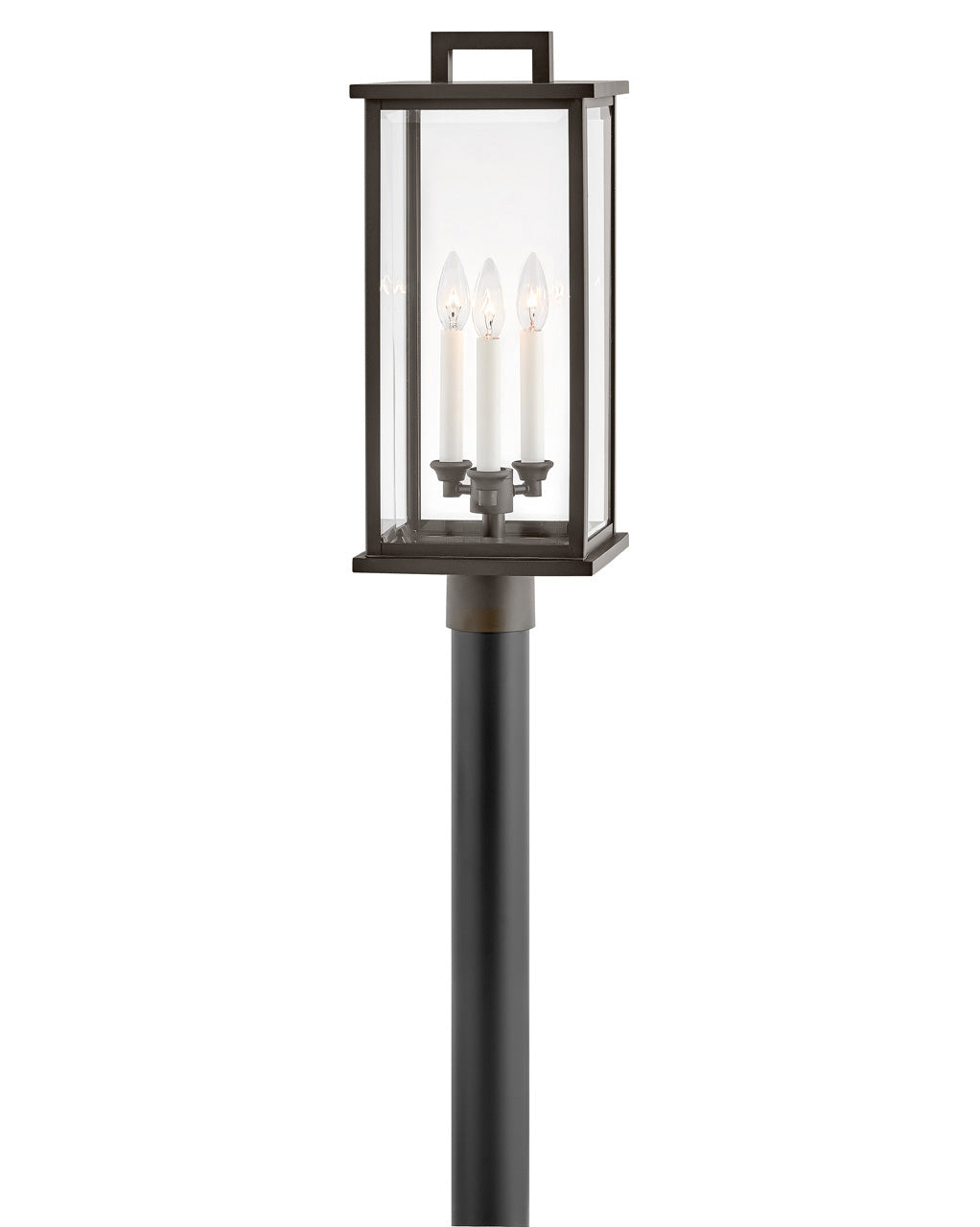 Weymouth Large Post Top or Pier Mount Lantern In Light Bronze Finish