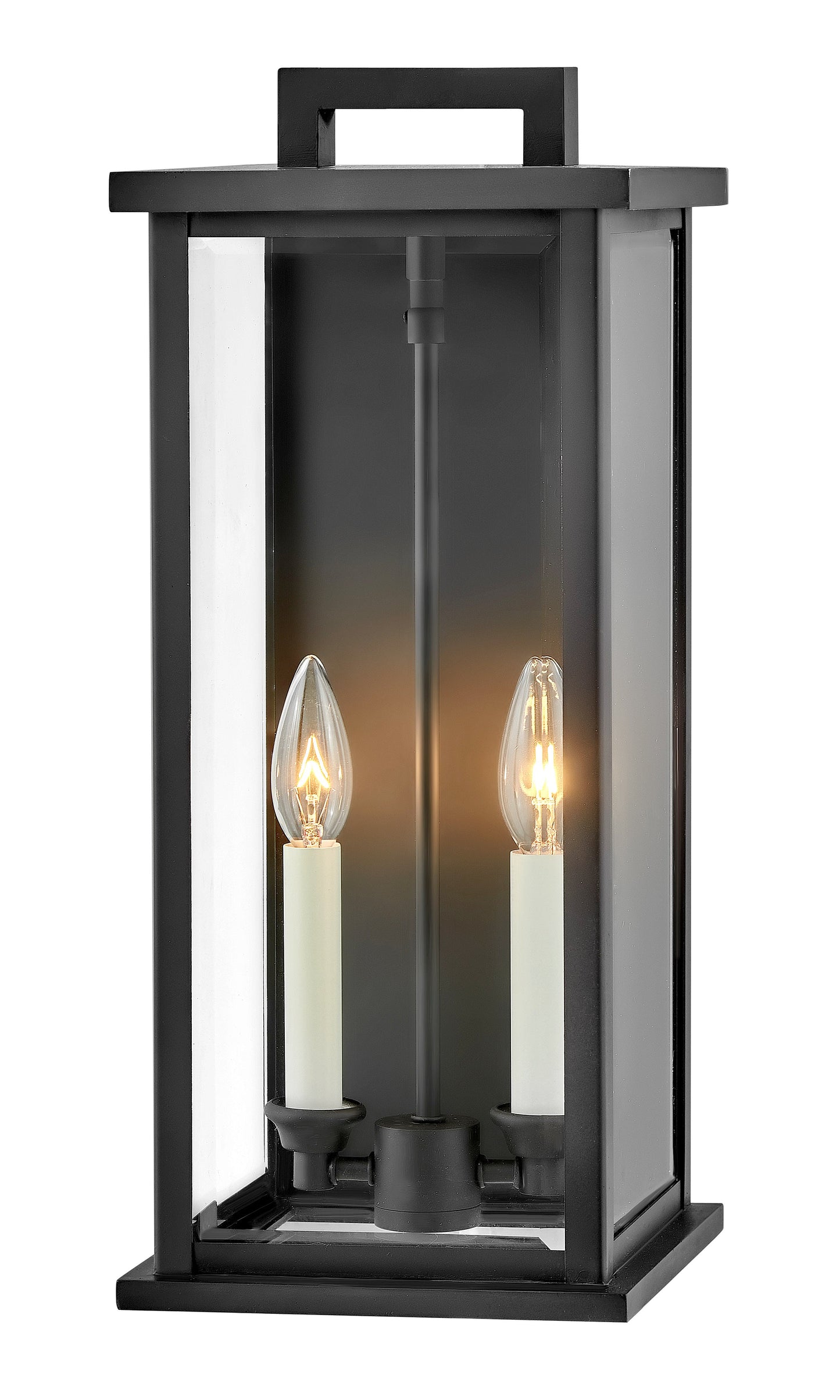 Weymouth Medium Wall Mount Lantern In Black Finish