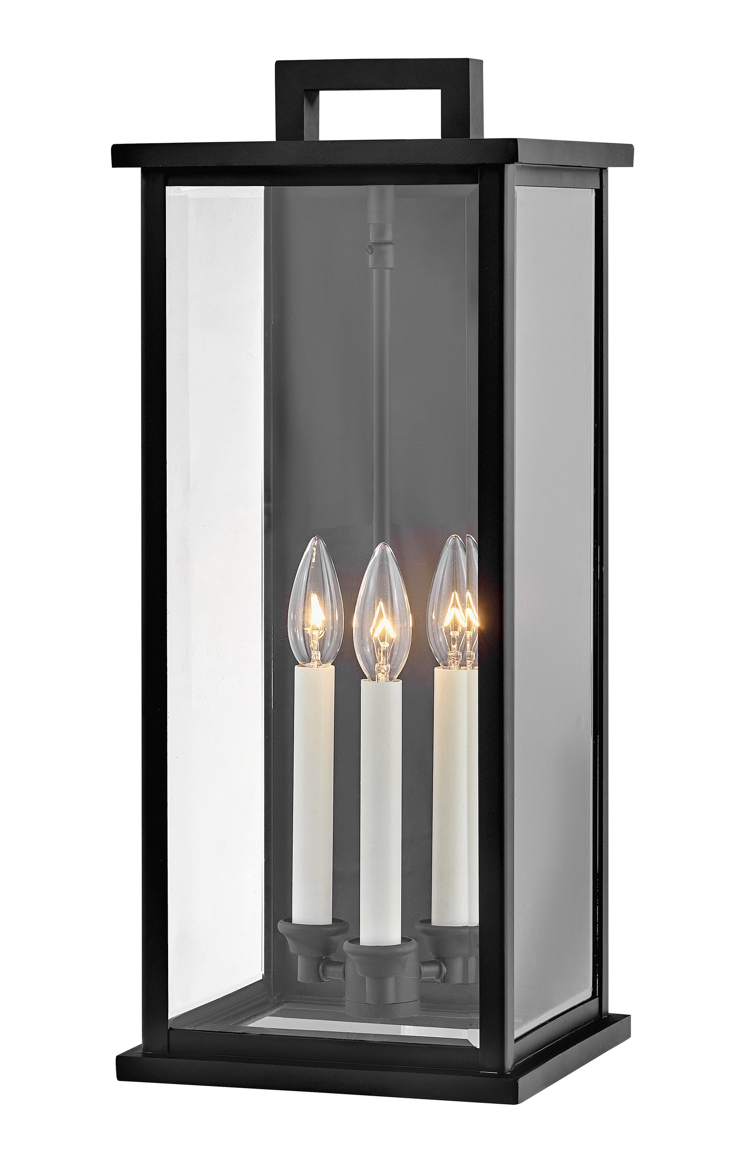 Weymouth Large Wall Mount Lantern In Black Finish