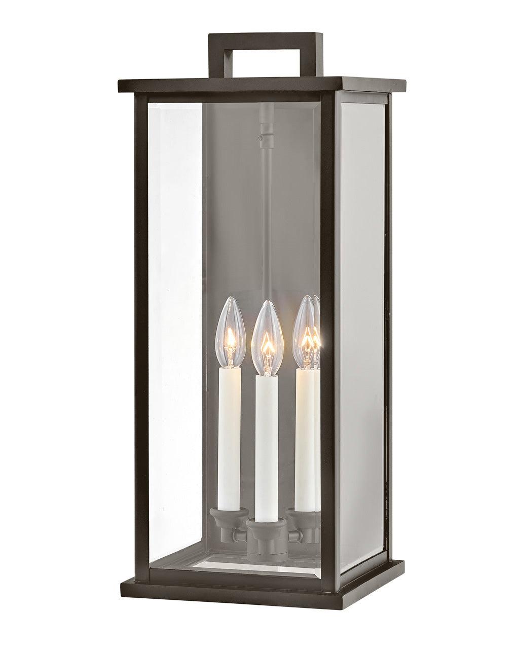 Weymouth Large Wall Mount Lantern In Light Bronze Finish