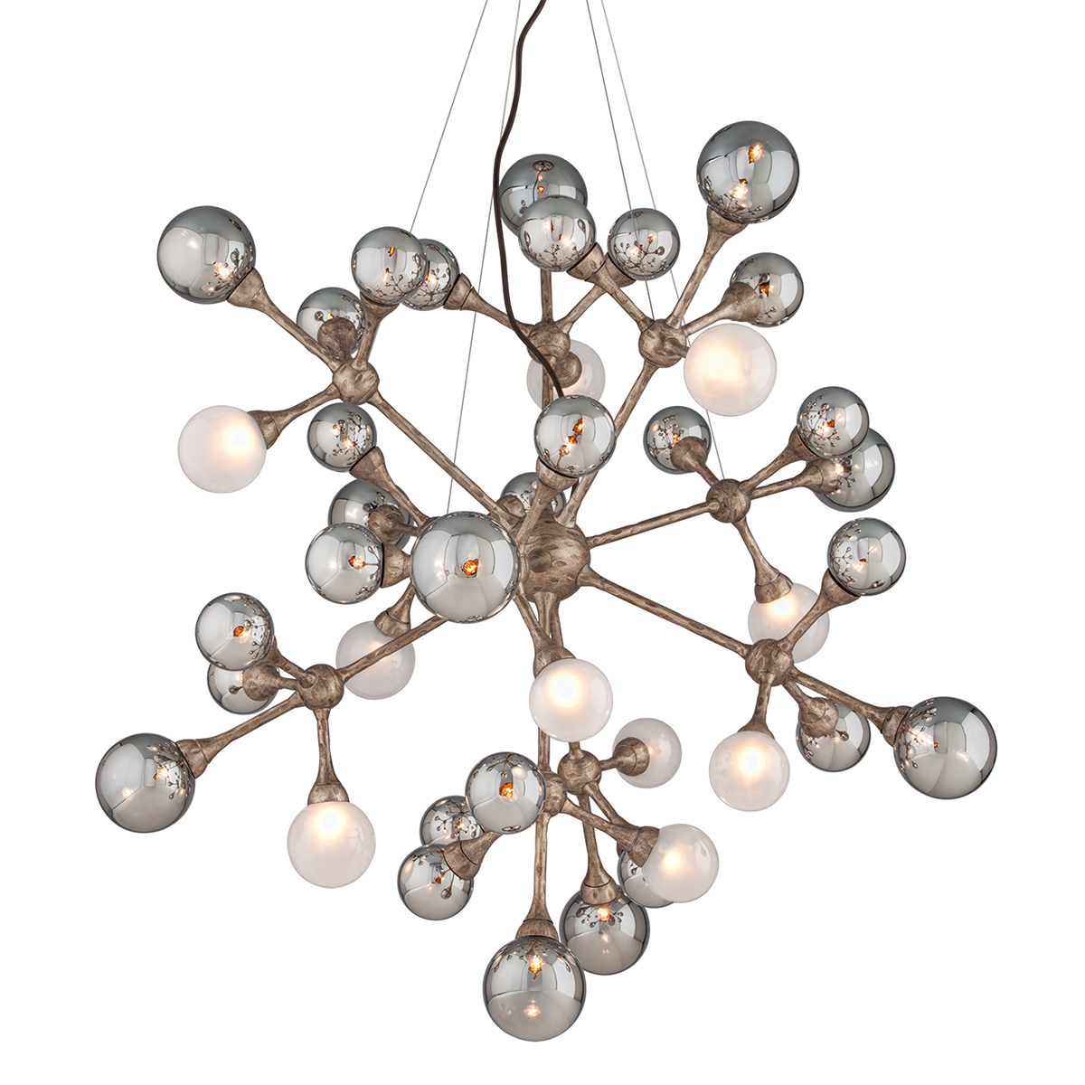 Element Chandelier In STRIA GOLD LEAF Finish