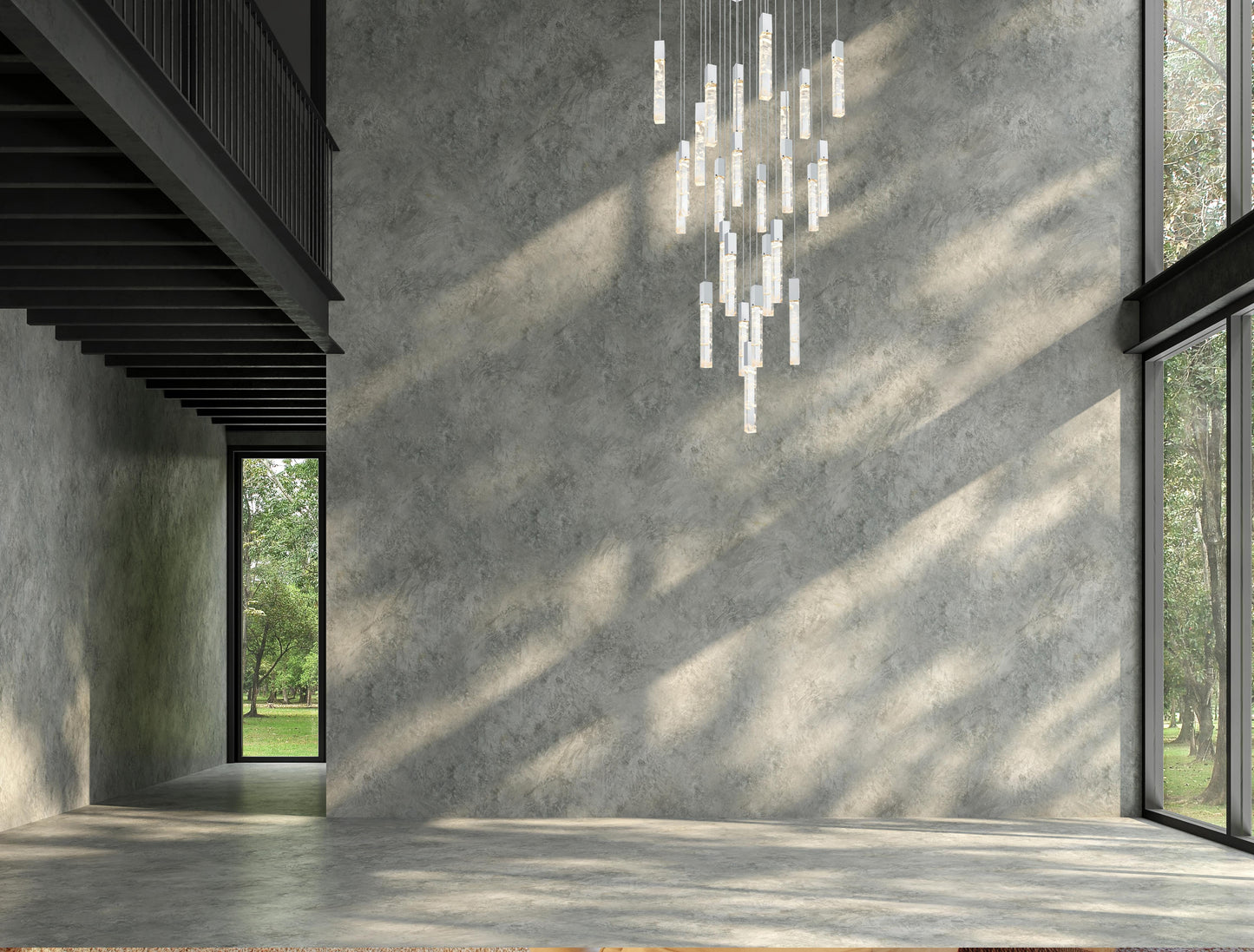 Aurora 36 inch Chandelier in Chrome