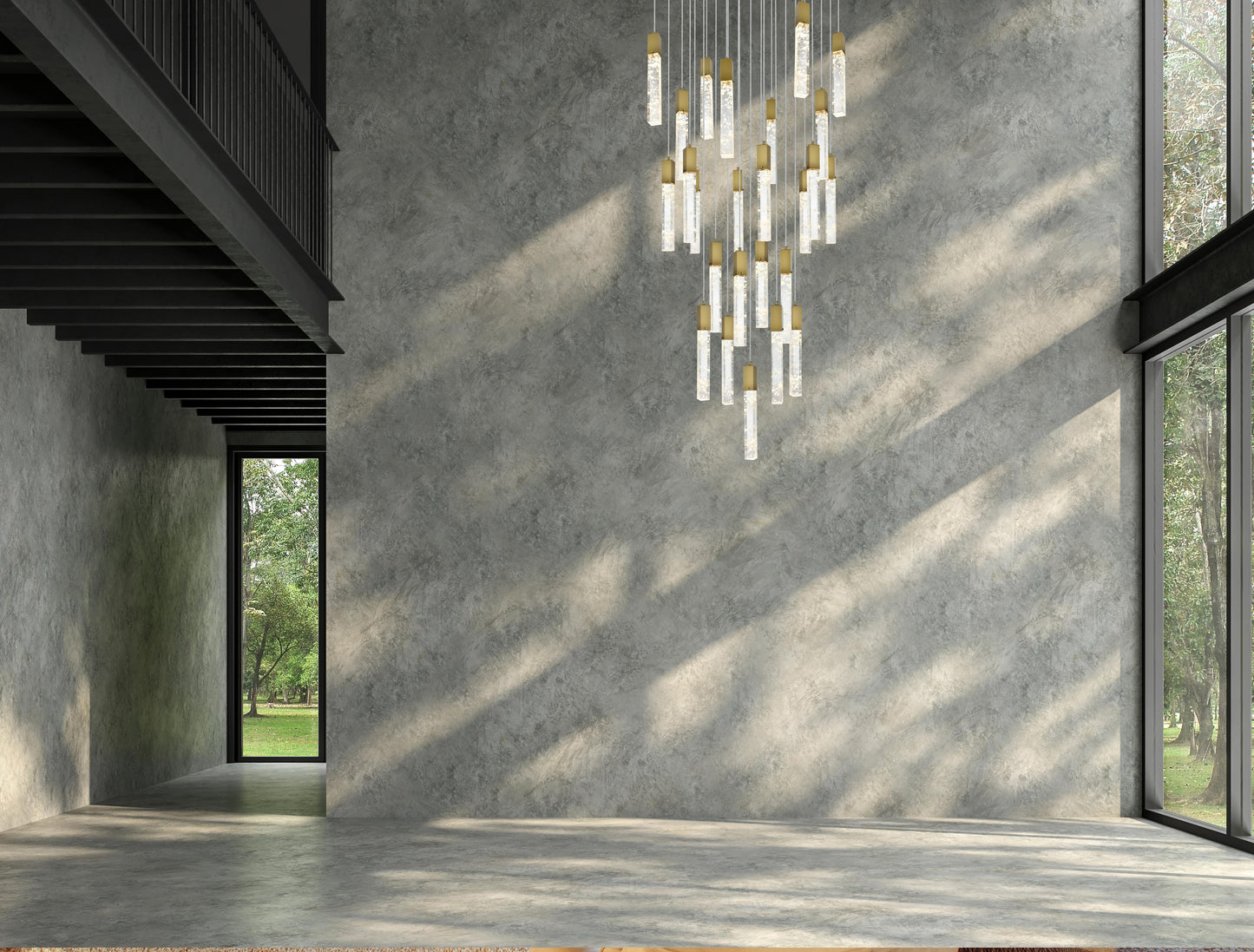 Aurora 36 inch Chandelier in Satin Gold