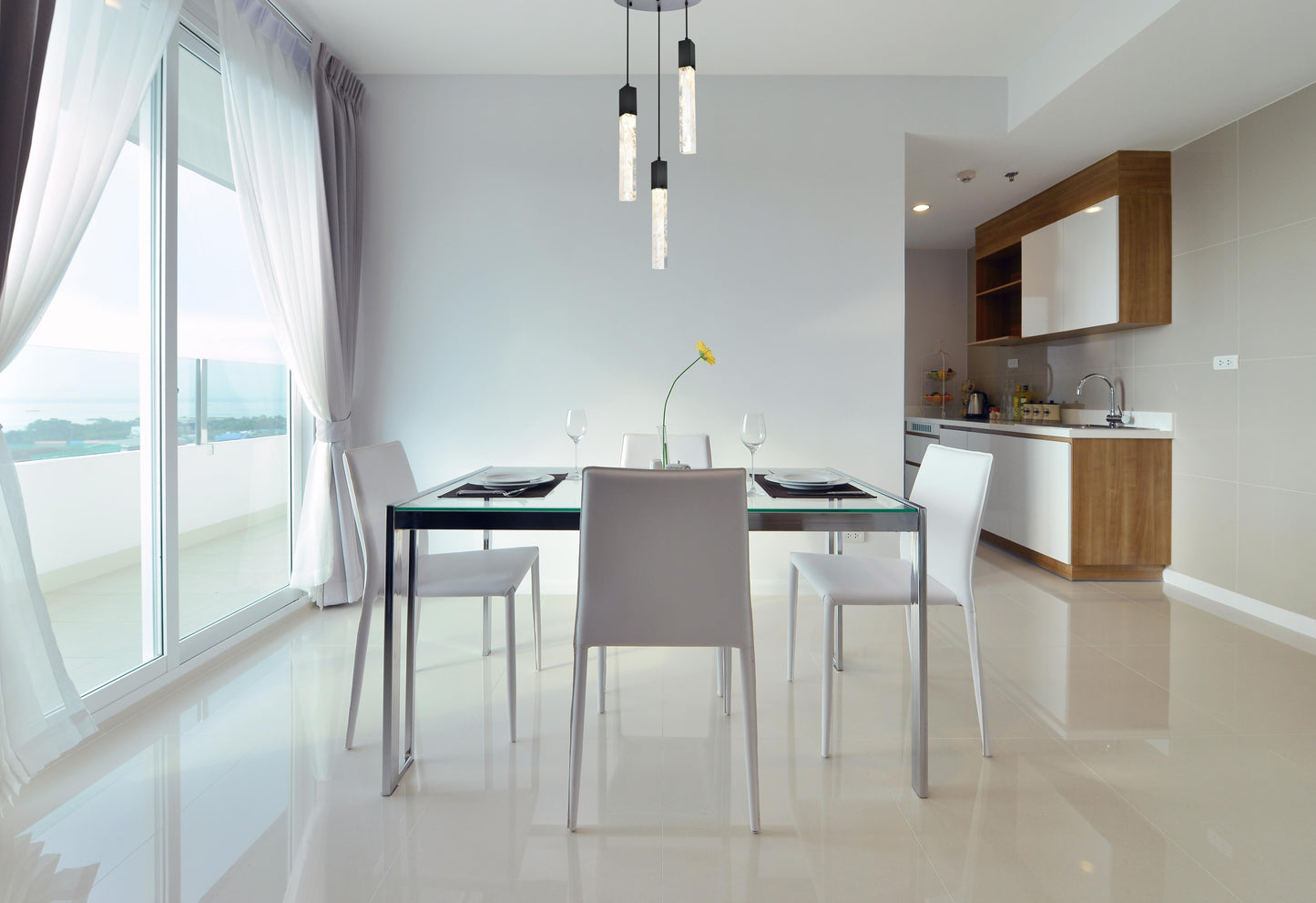 Aurora 16 inch Chandelier in Chrome