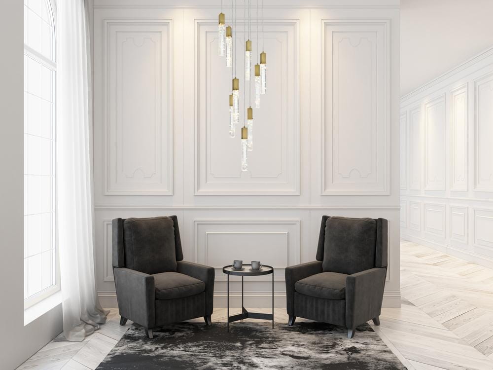 Aurora 24 inch Chandelier in Satin Gold