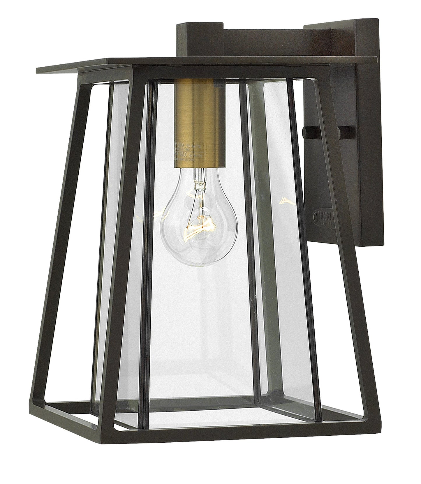 Walker Small Wall Mount Lantern In Dark Bronze Finish