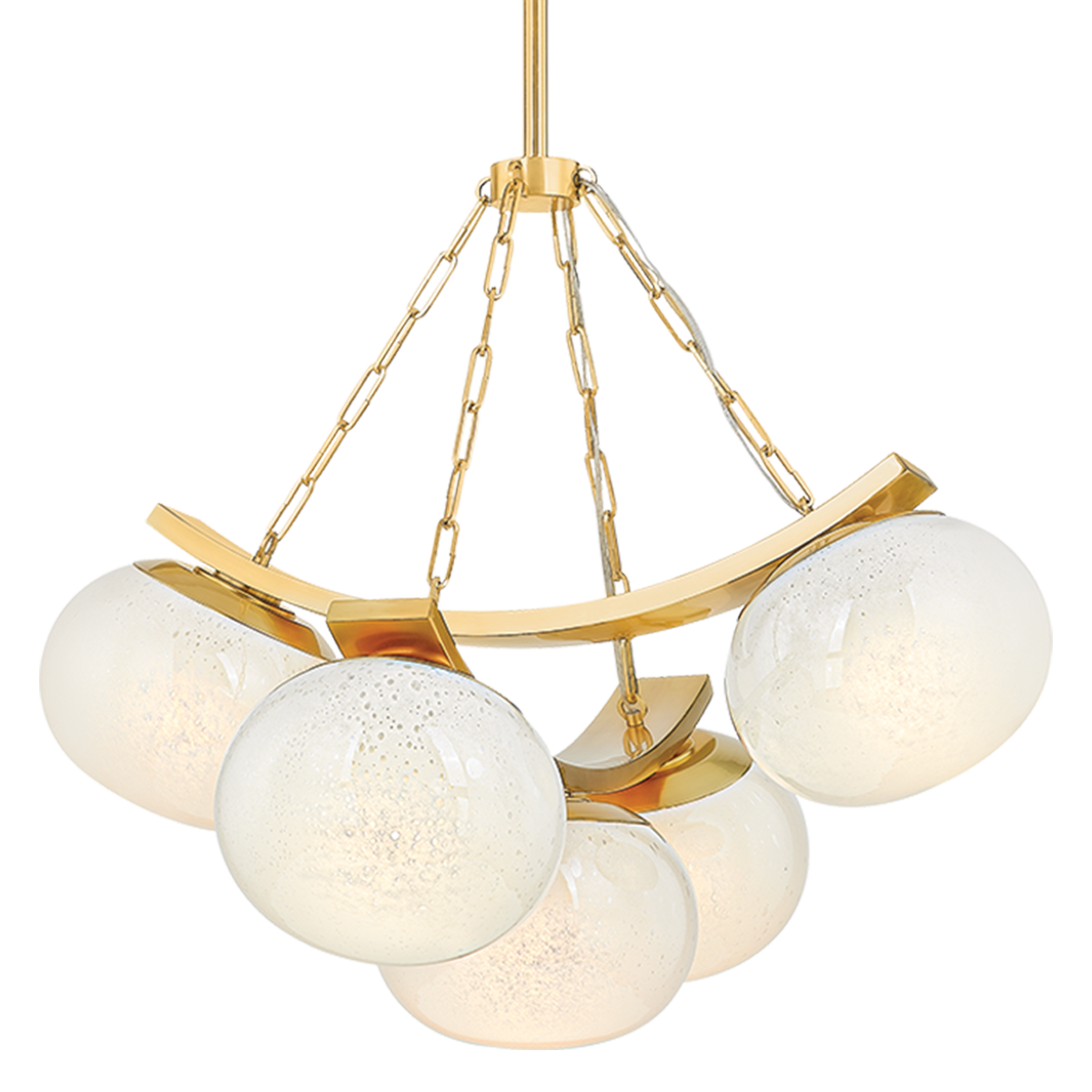 DUXBURY CHANDELIER with AGED BRASS Finish