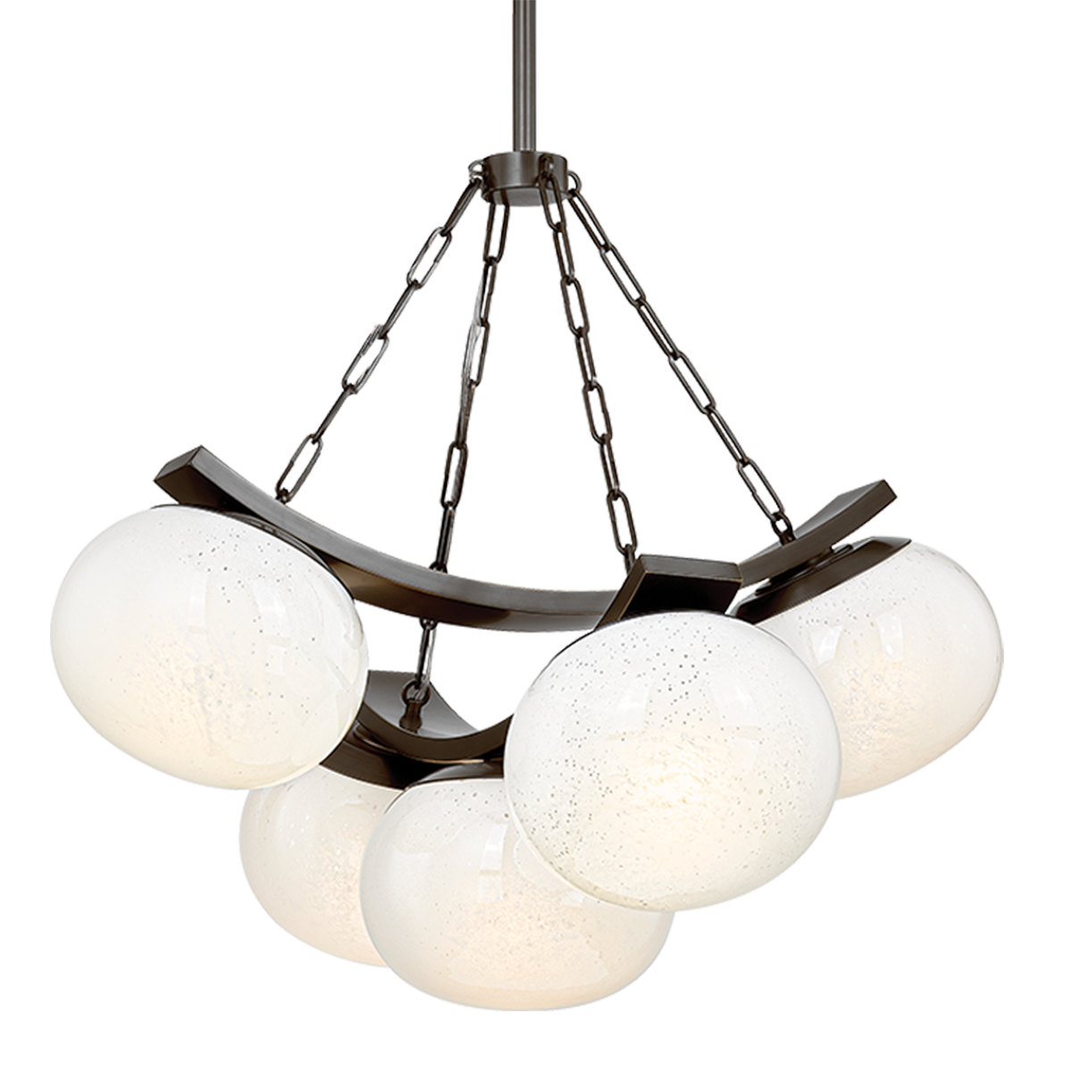 DUXBURY CHANDELIER with DISTRESSED BRONZE Finish