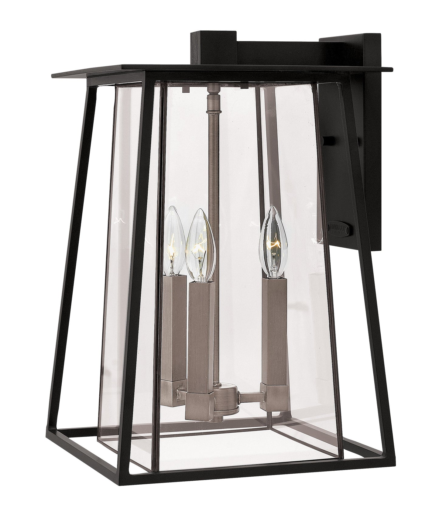 Walker Medium Wall Mount Lantern In Black Finish