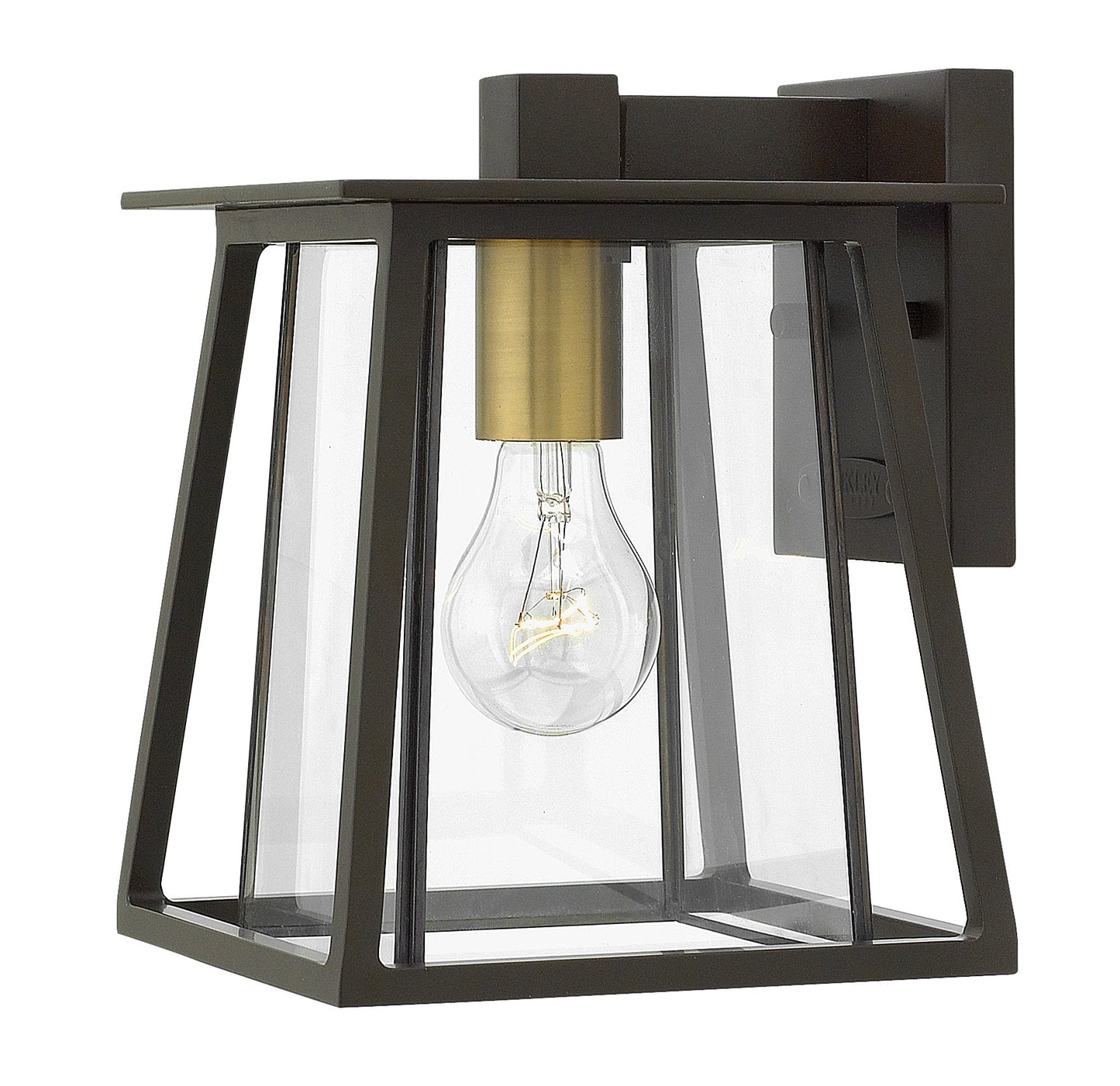 Walker Small Wall Mount Lantern In Dark Bronze Finish
