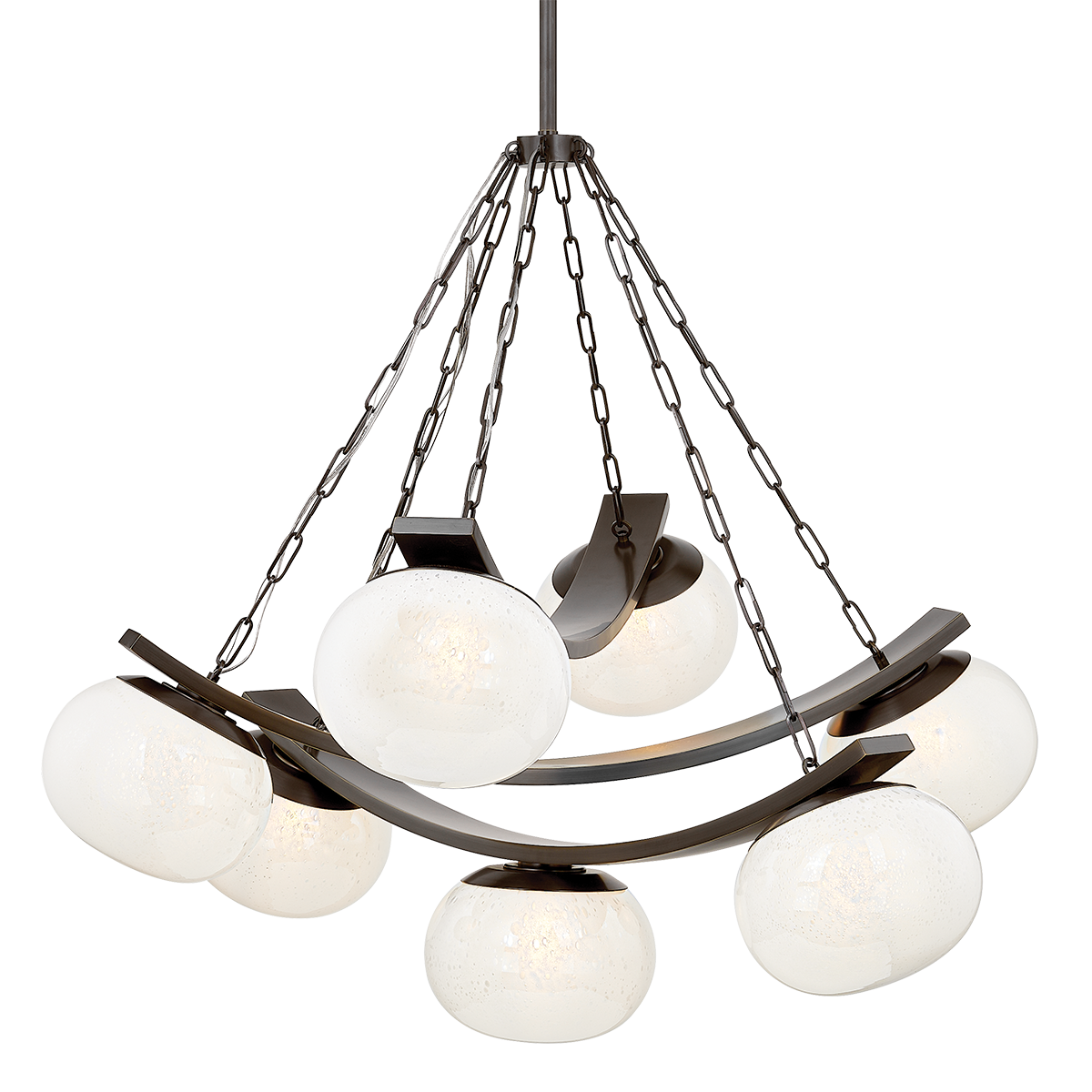 DUXBURY CHANDELIER with DISTRESSED BRONZE Finish