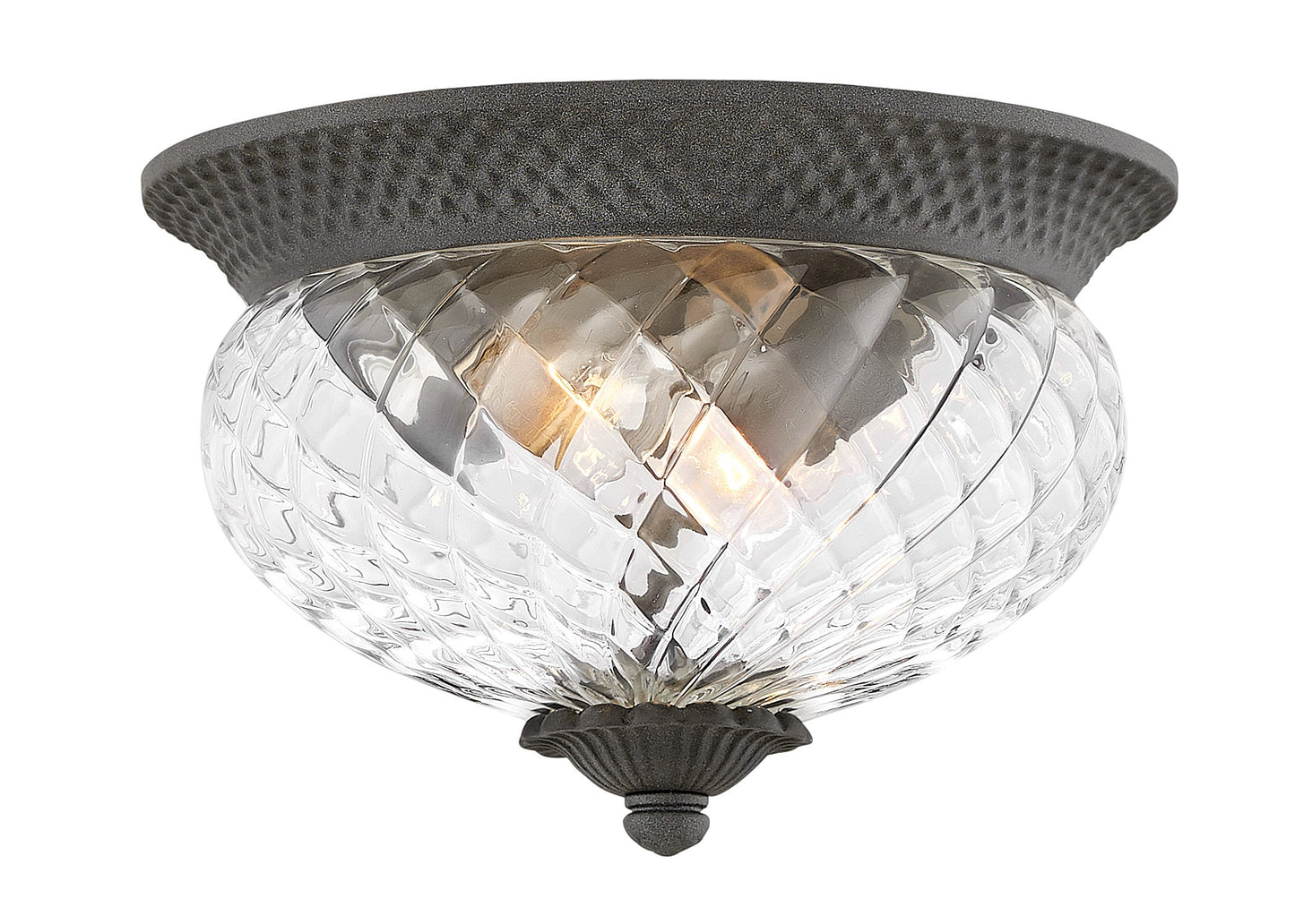 Plantation Small Flush Mount In Black Finish