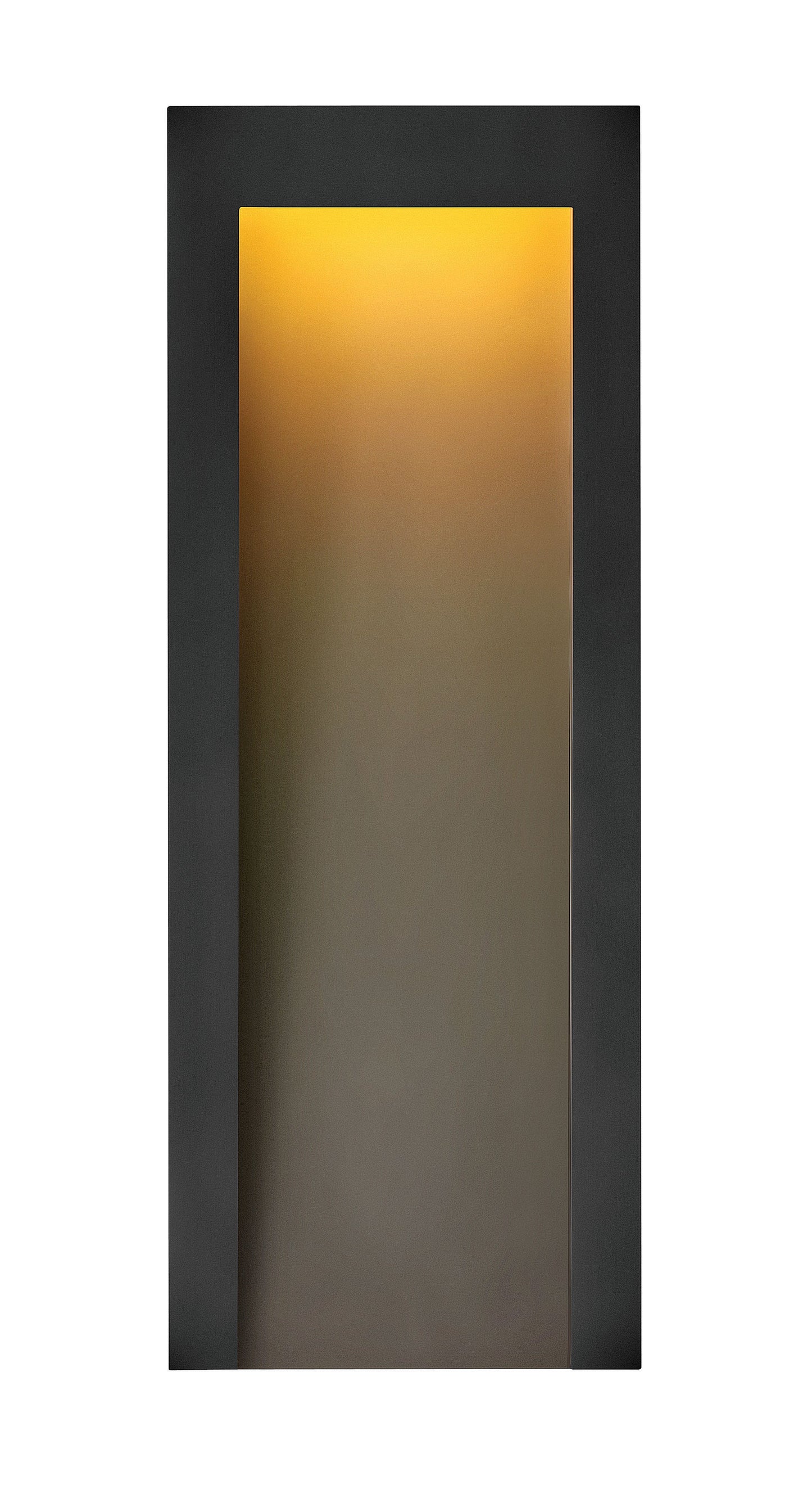 Taper Large Wall Mount Lantern In Black Finish