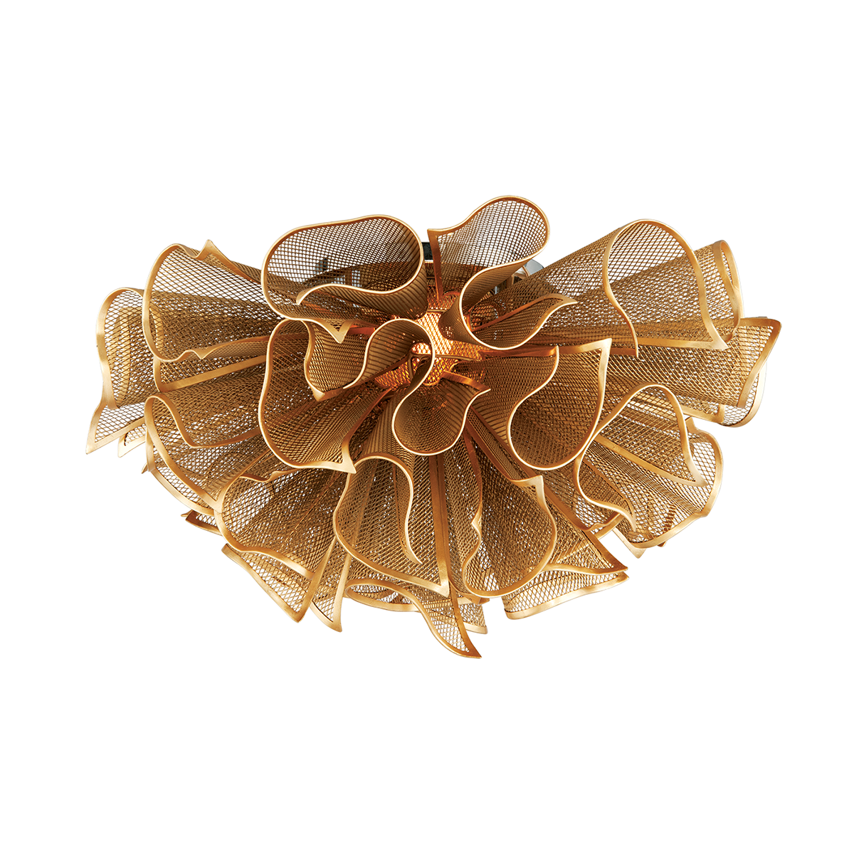 Pulse Semi Flush In Gold Leaf Finish