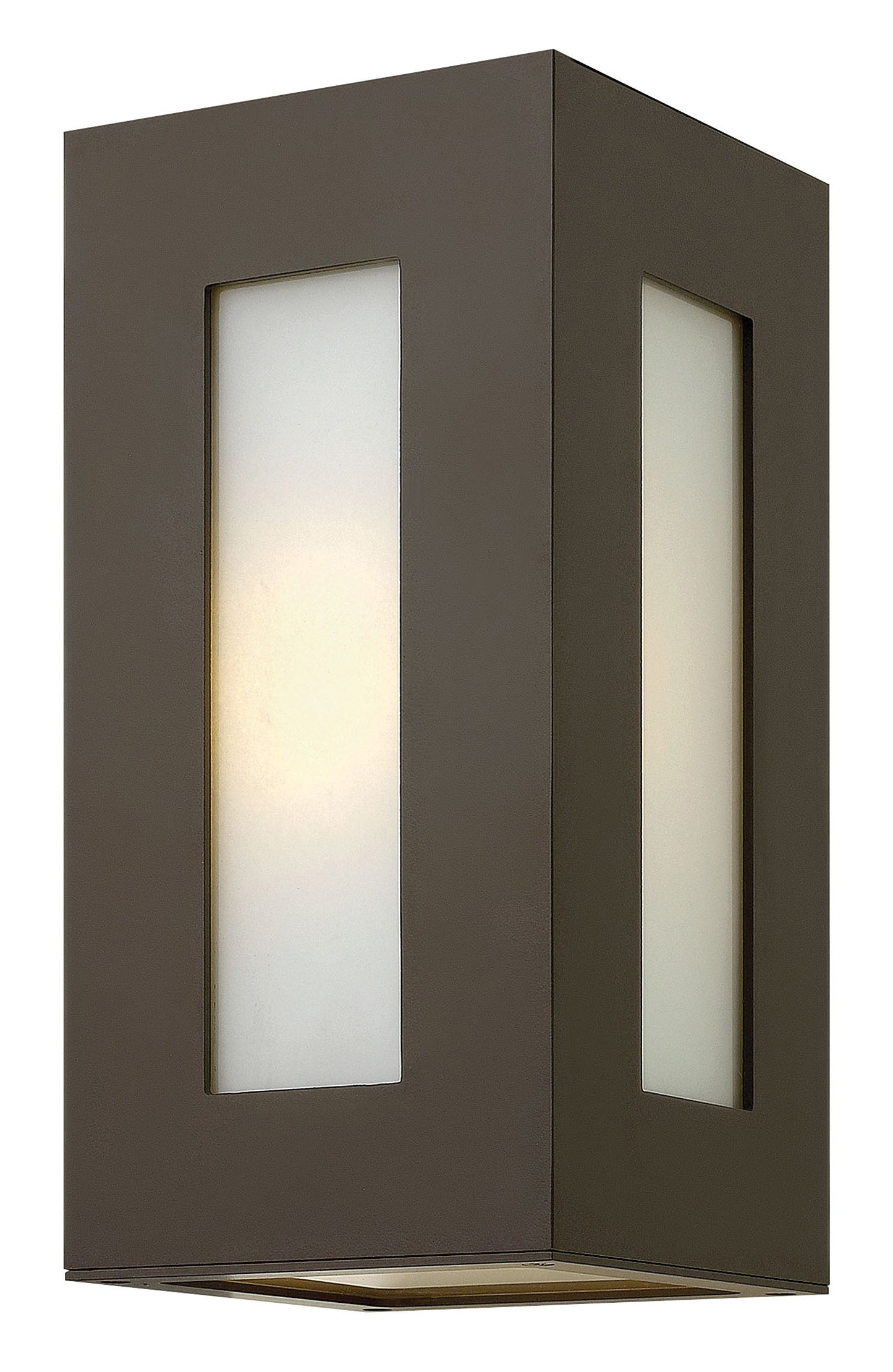 Dorian Small Wall Mount Lantern In Light Bronze Finish