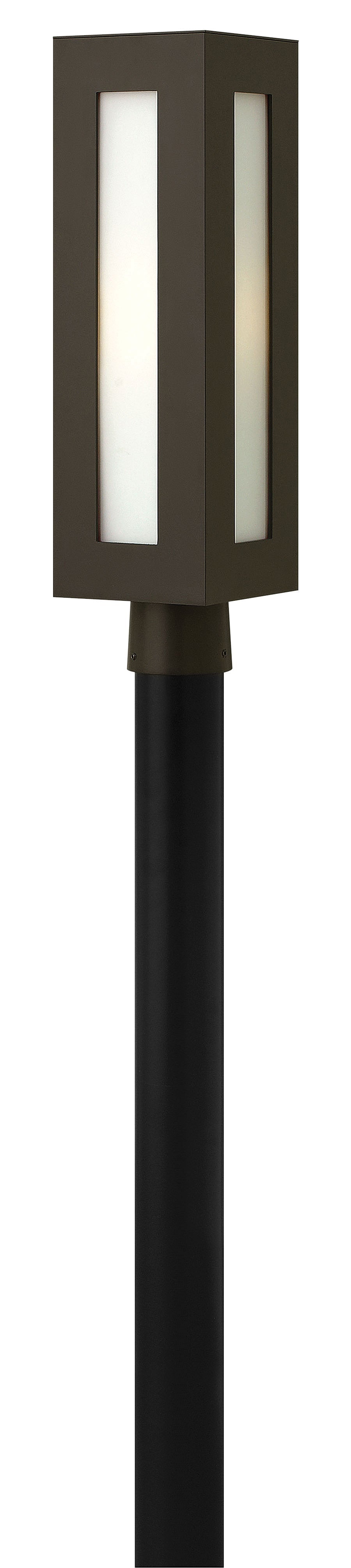 Dorian Medium Post Top or Pier Mount Lantern In Light Bronze Finish