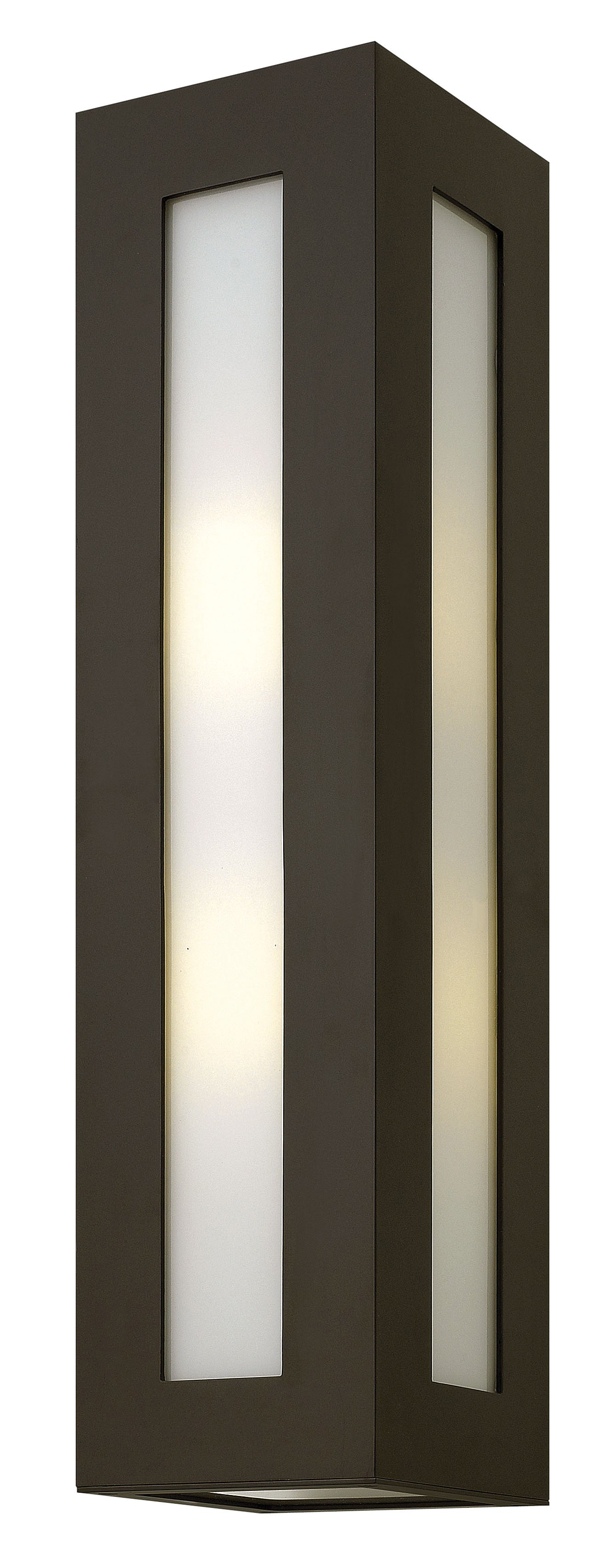 Dorian Large Wall Mount Lantern In Light Bronze Finish