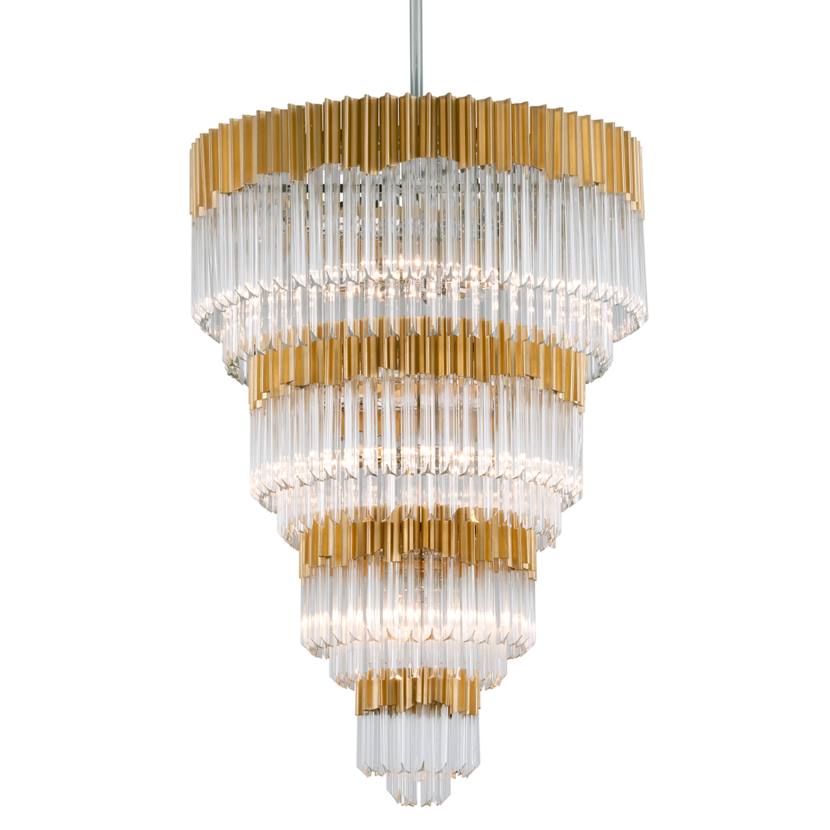 Charisma Chandelier In GOLD LEAF/STAINLESS STEEL Finish
