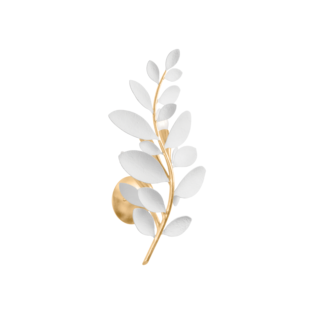 MARABEC Wall Sconce with Vintage Gold Leaf/ White Plaster Finish