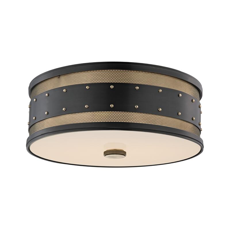 Gaines Flush Mount with Aged Old Bronze Finish