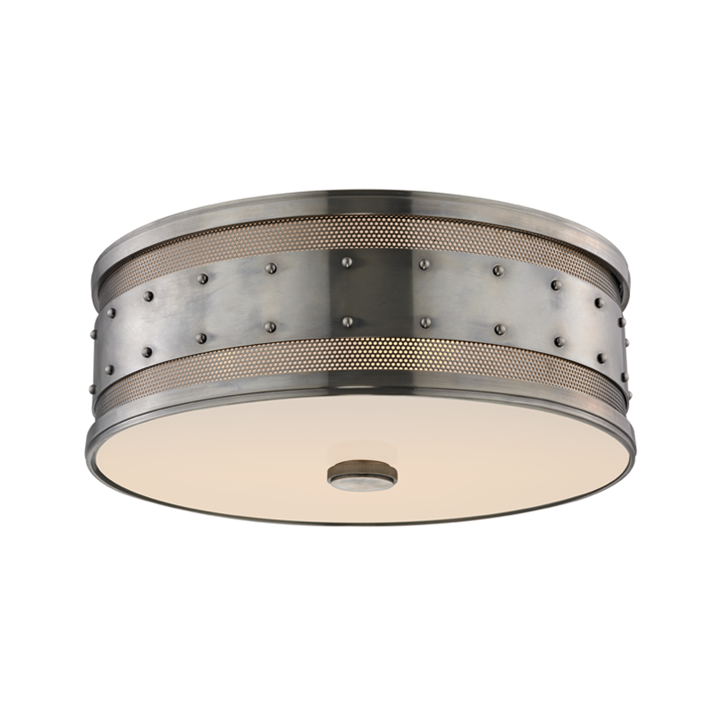 Gaines Flush Mount with Historic Nickel Finish