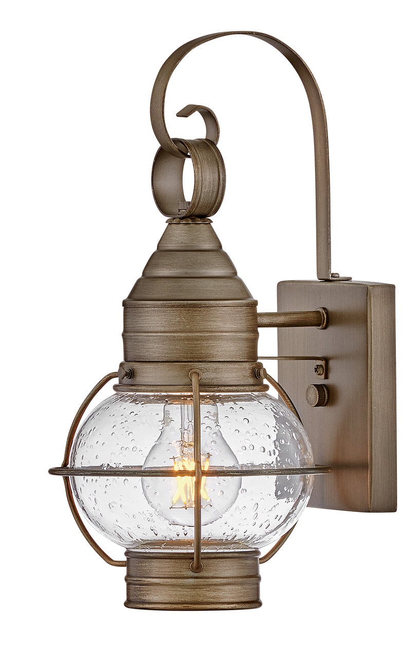 Cape Cod Medium Wall Mount Lantern In Light Bronze Finish