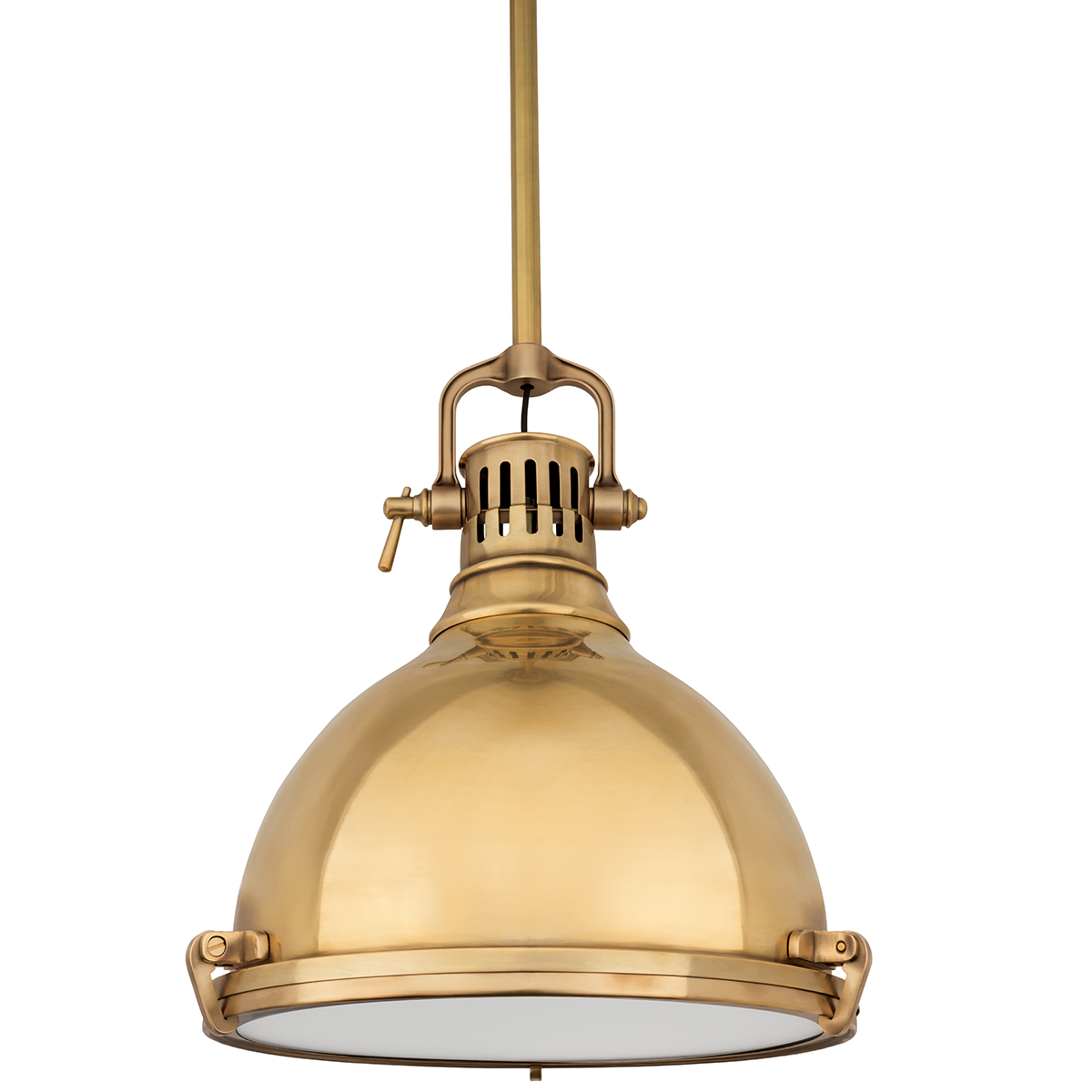Pelham Pendant with Aged Brass Finish