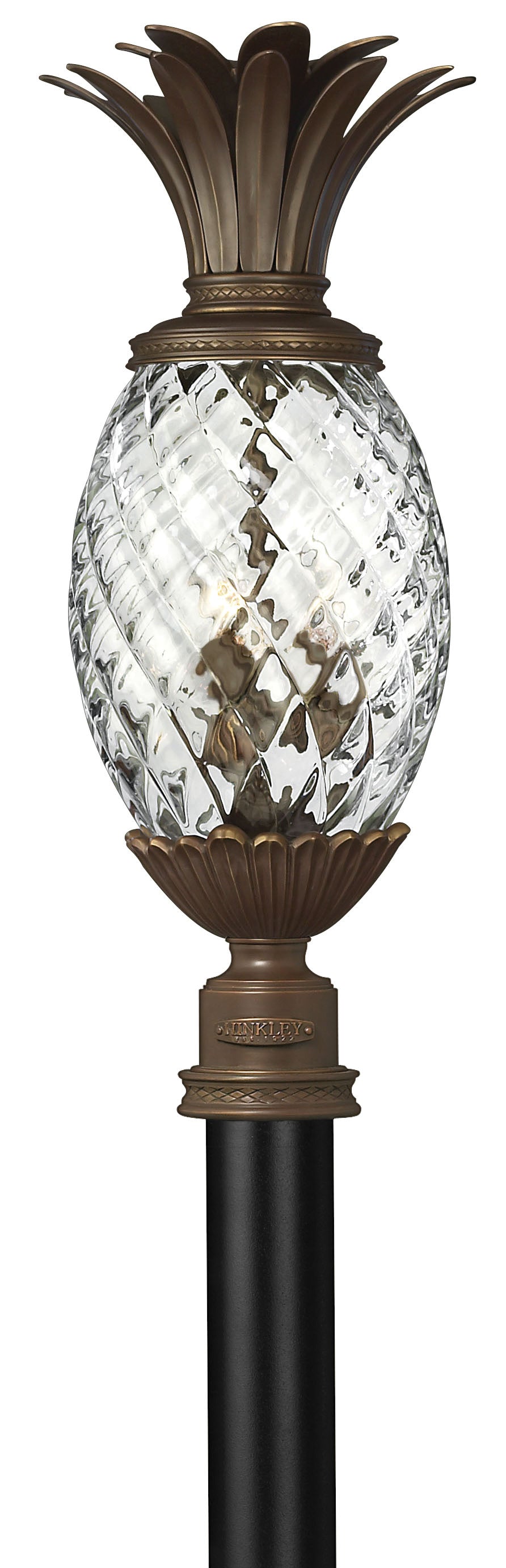 Plantation Large Post Top or Pier Mount Lantern In Dark Bronze Finish