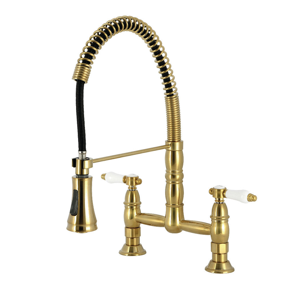 Bel-Air Pre-Rinse Kitchen Faucet in Brushed Brass