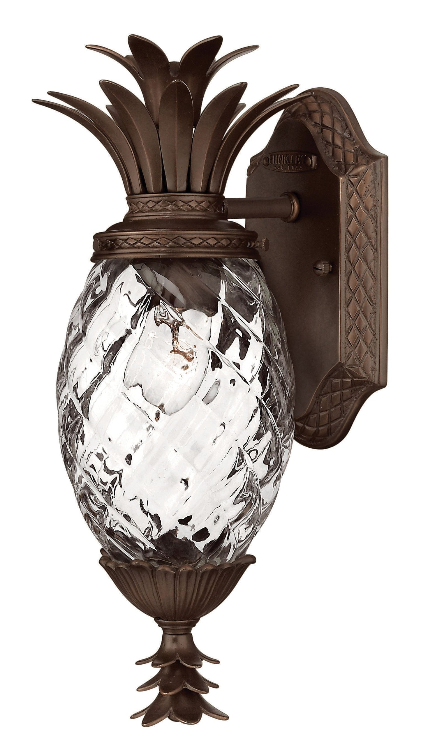 Plantation Medium Wall Mount Lantern In Dark Bronze Finish