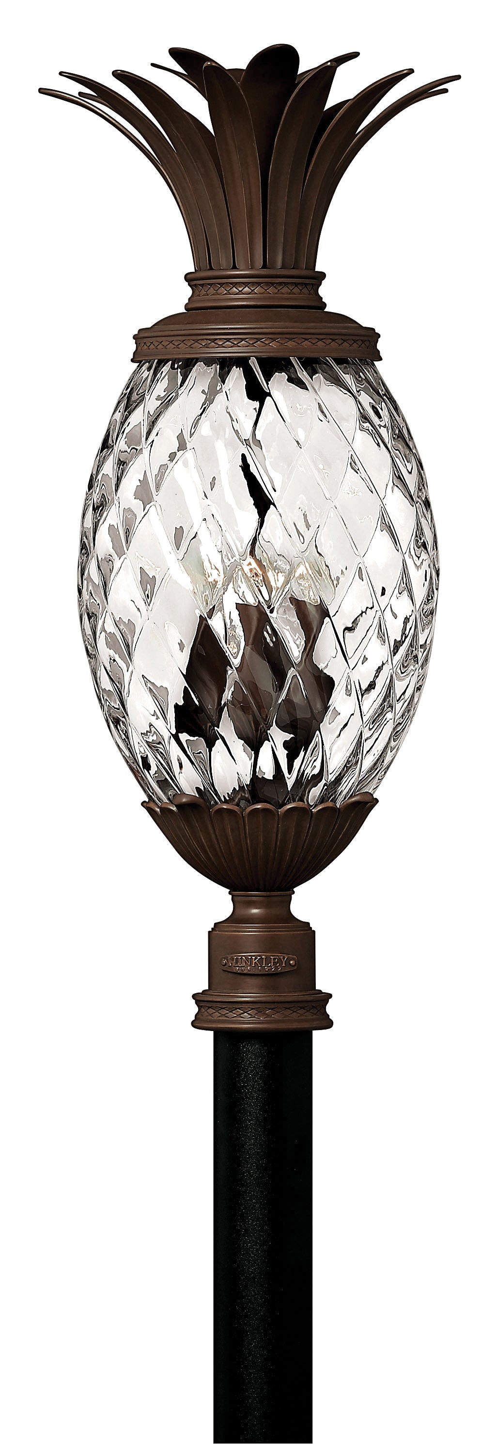 Plantation Large Post Top or Pier Mount Lantern In Dark Bronze Finish