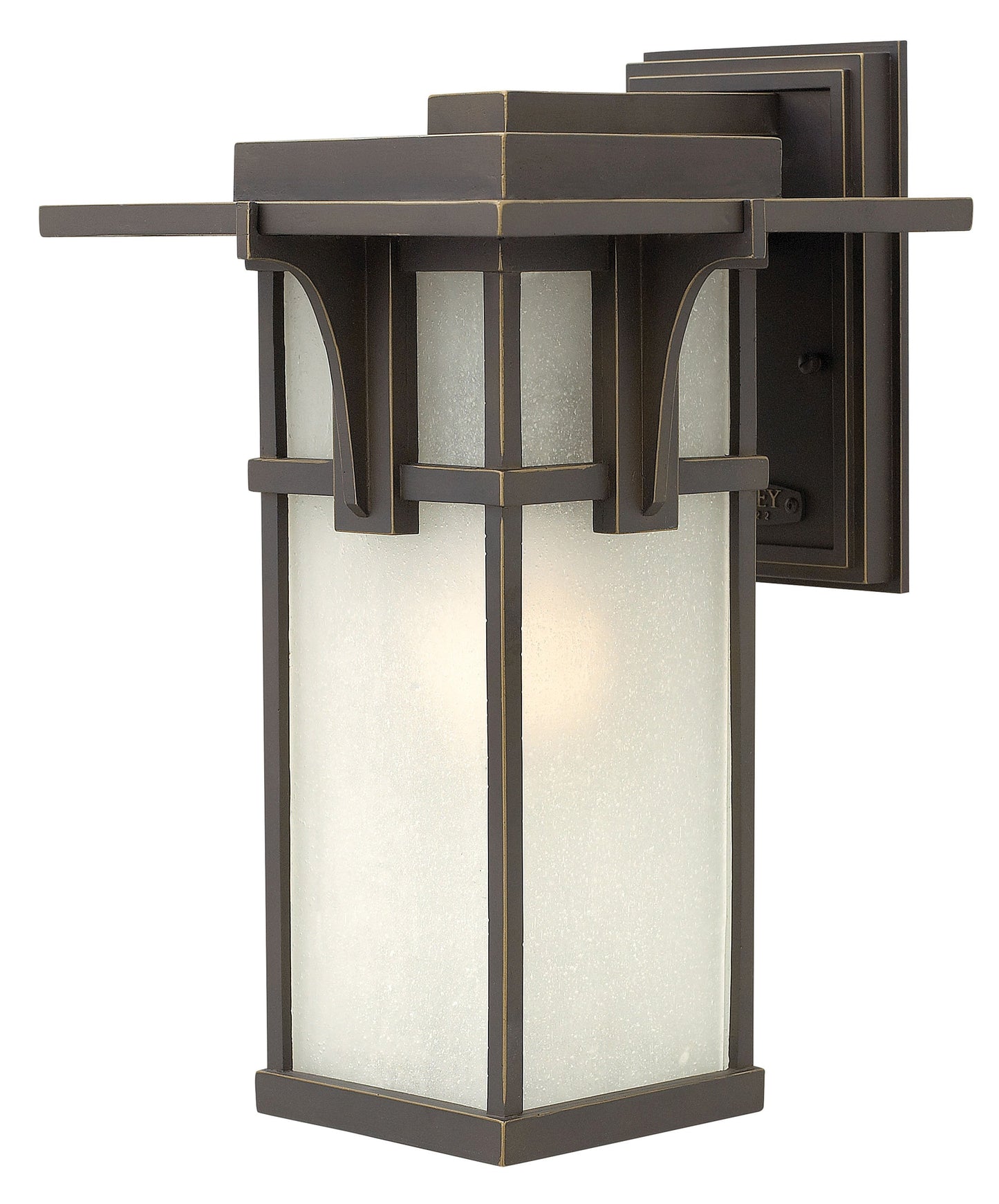 Manhattan Medium Wall Mount Lantern In Light Bronze Finish