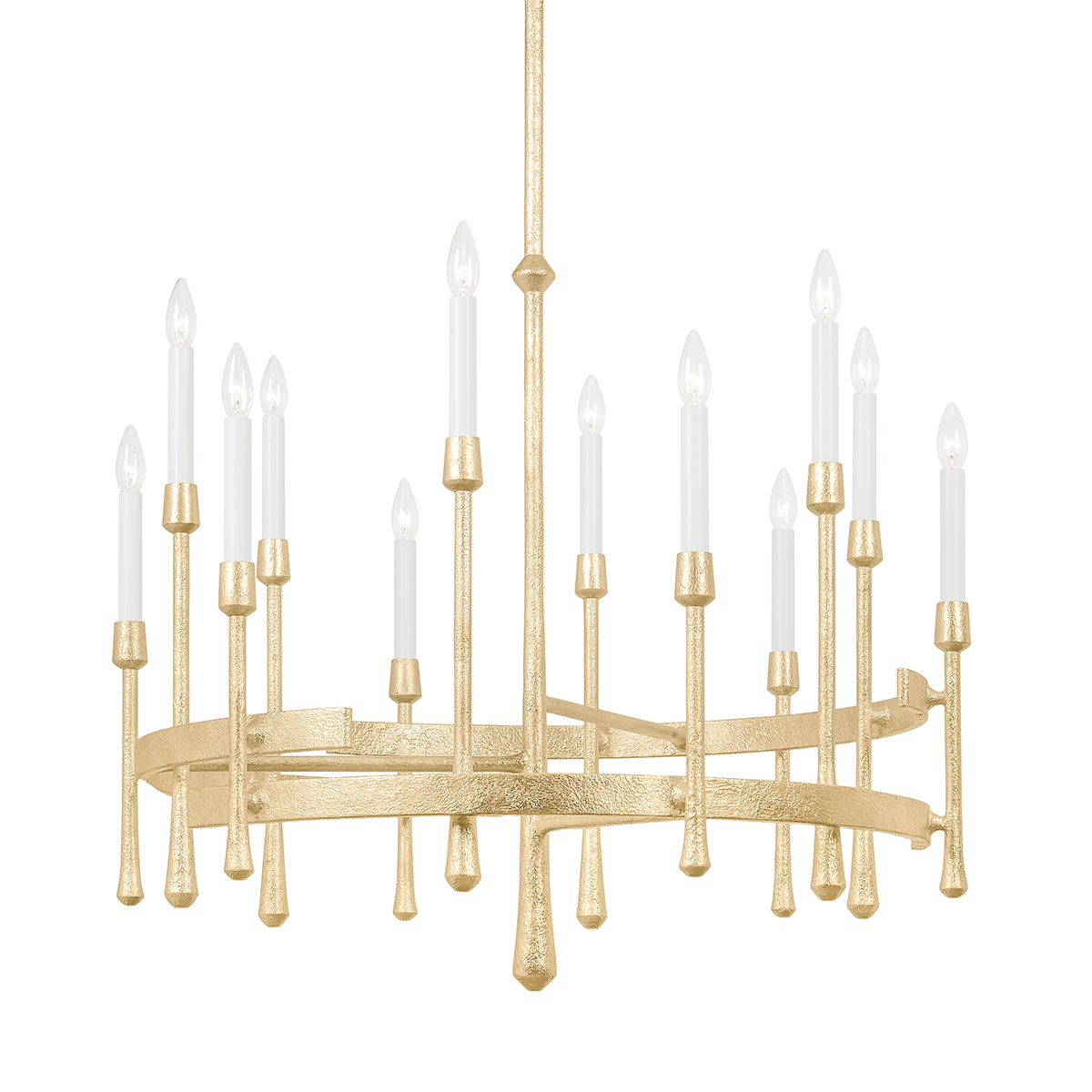 Hathaway Chandelier with Vintage Gold Leaf Finish
