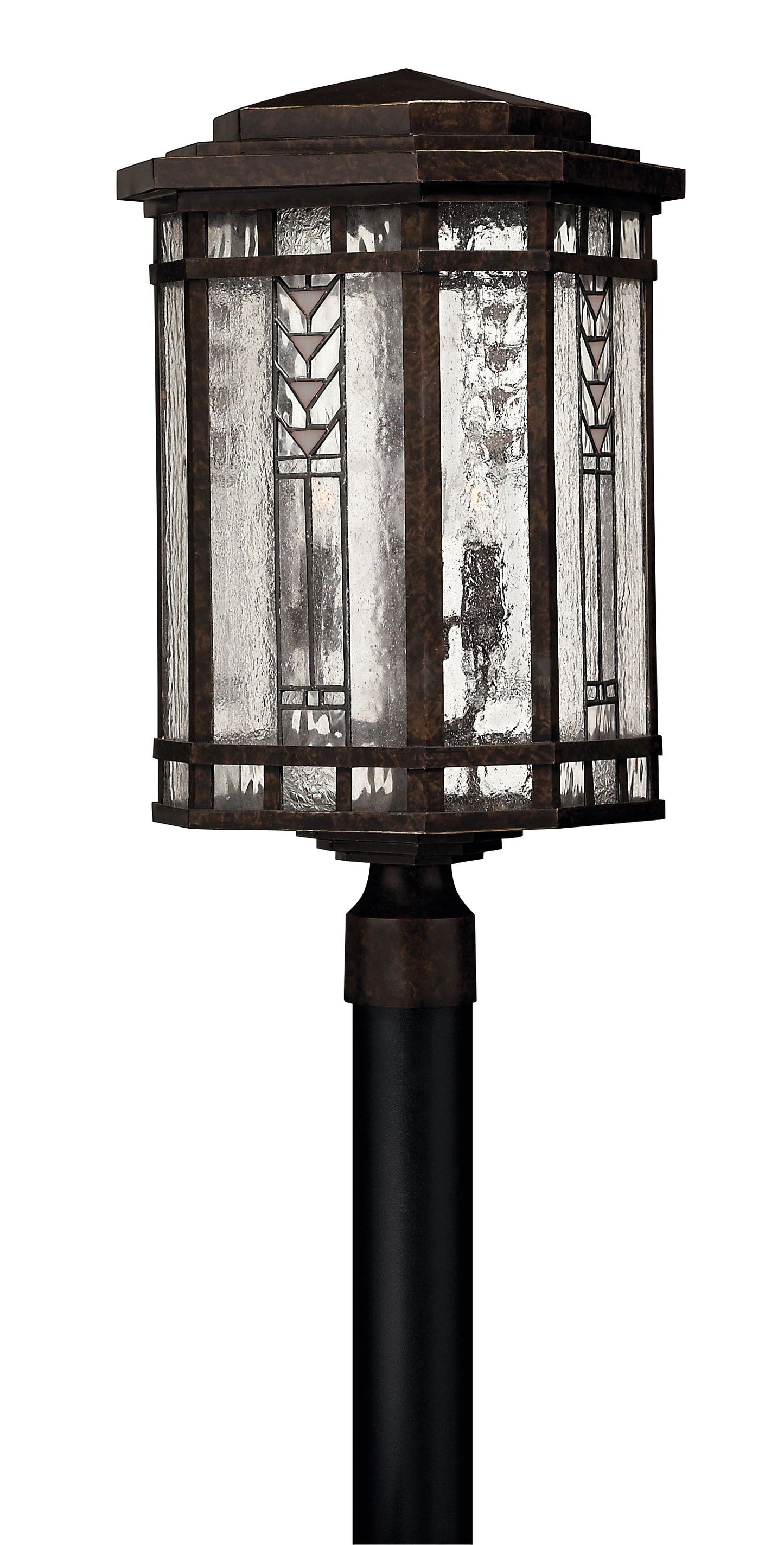 Tahoe Large Post Top or Pier Mount Lantern In Dark Bronze Finish