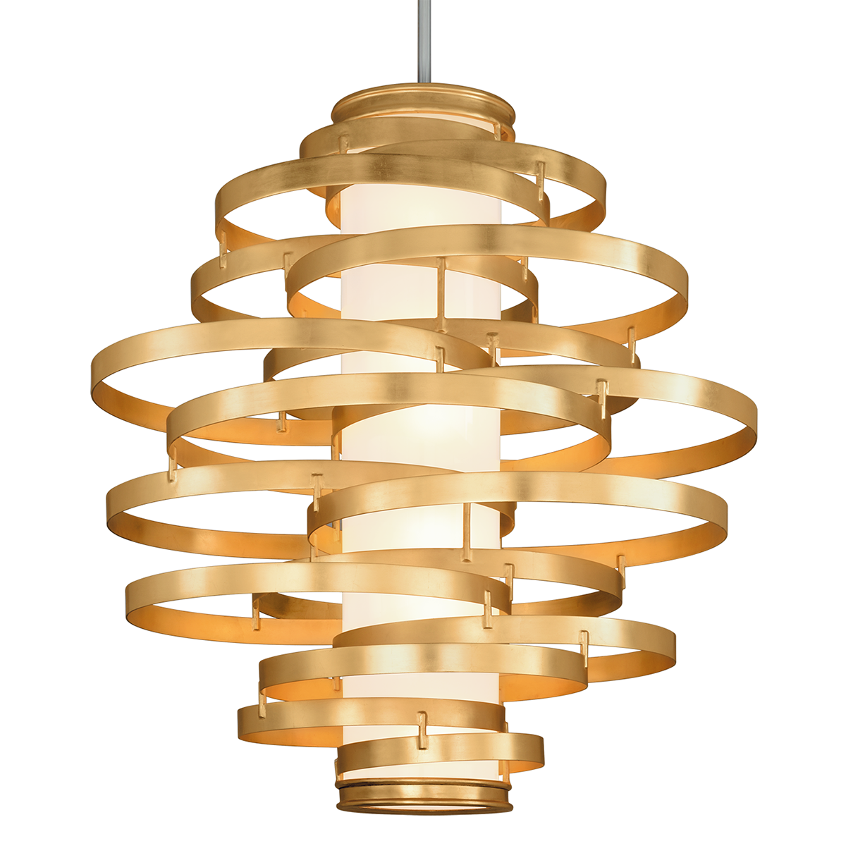 Vertigo Chandelier In GOLD LEAF Finish