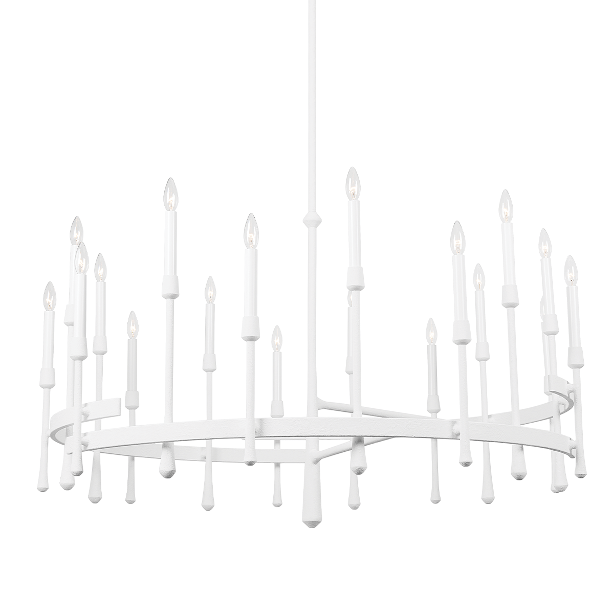 Hathaway Chandelier with White Plaster Finish
