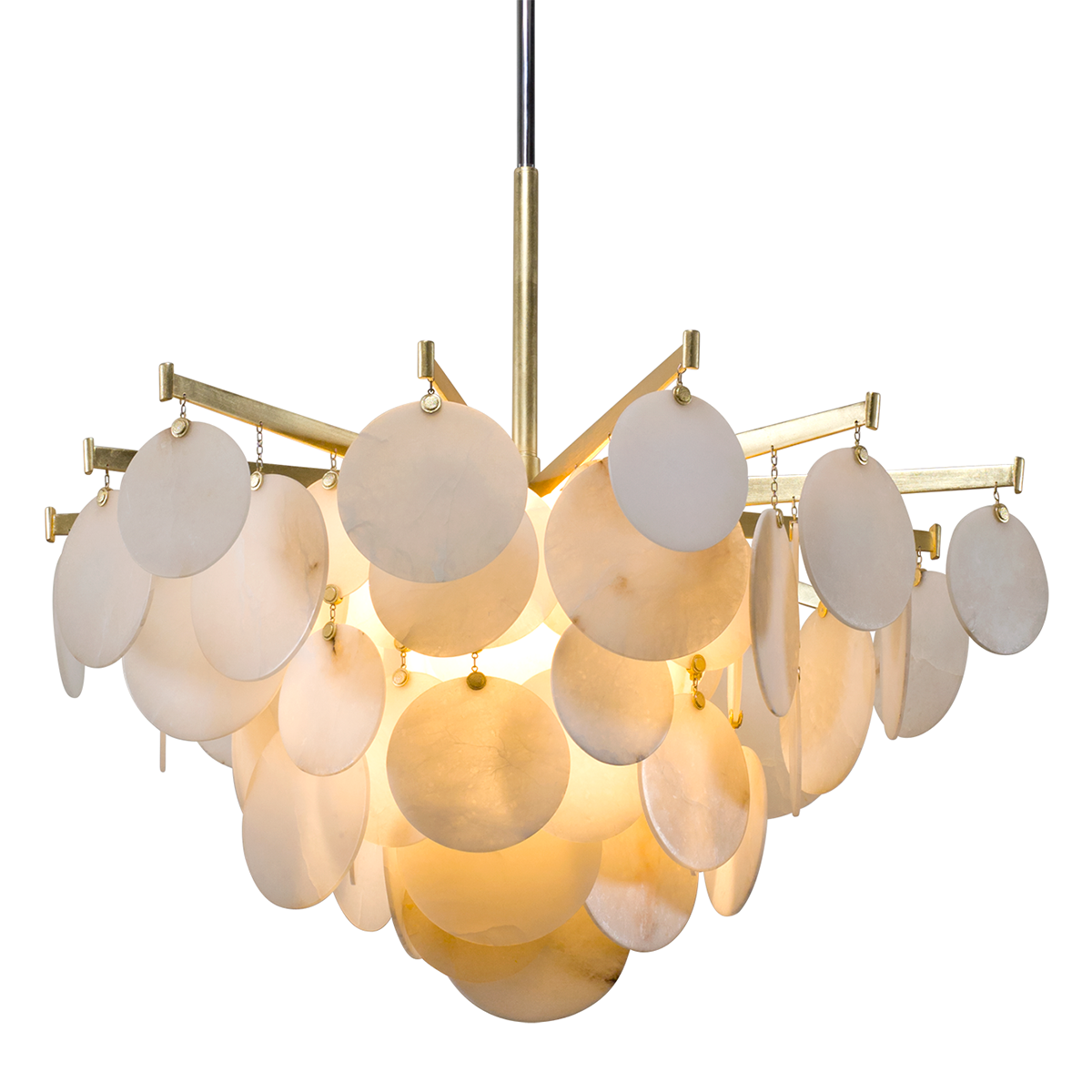 Serenity Chandelier In Gold Leaf Finish