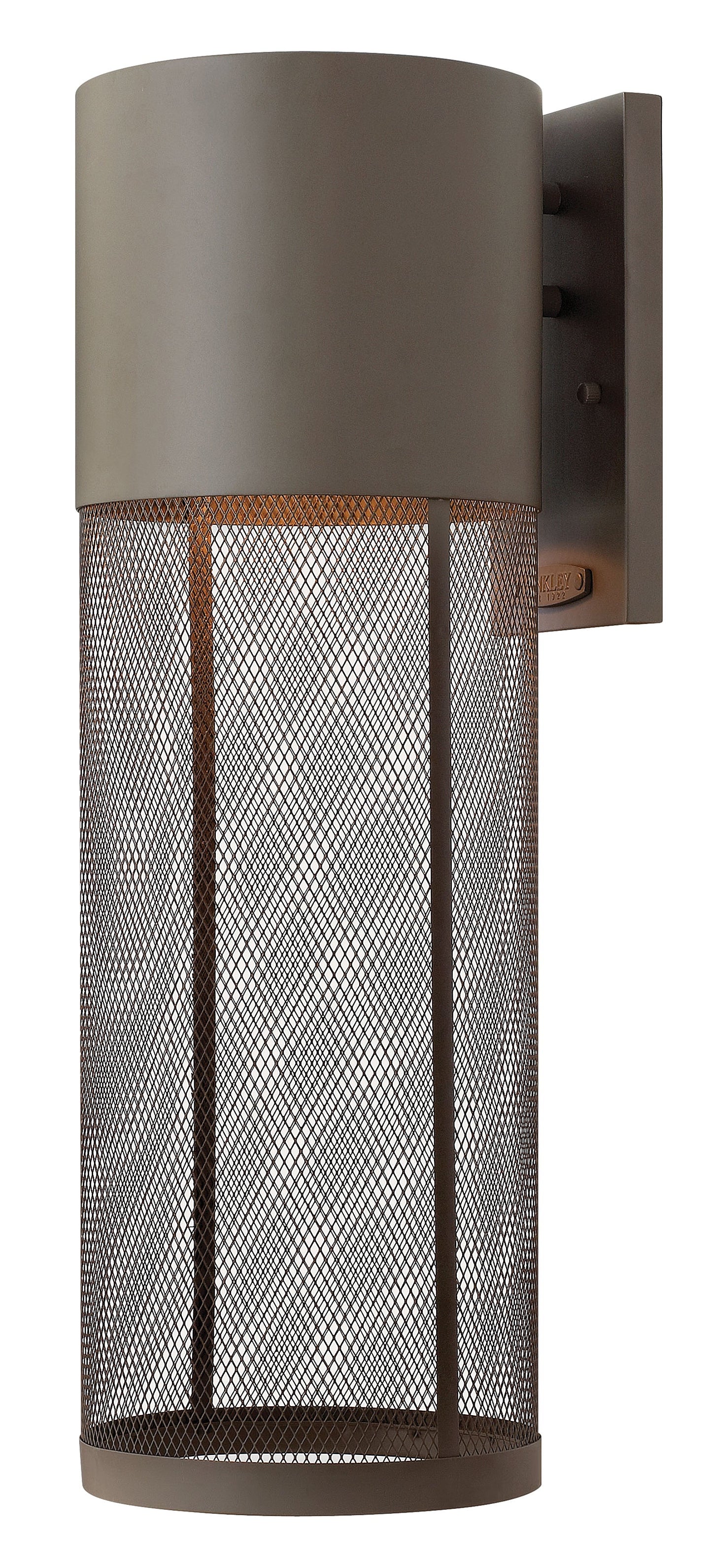 Aria Large Wall Mount Lantern In Dark Bronze Finish