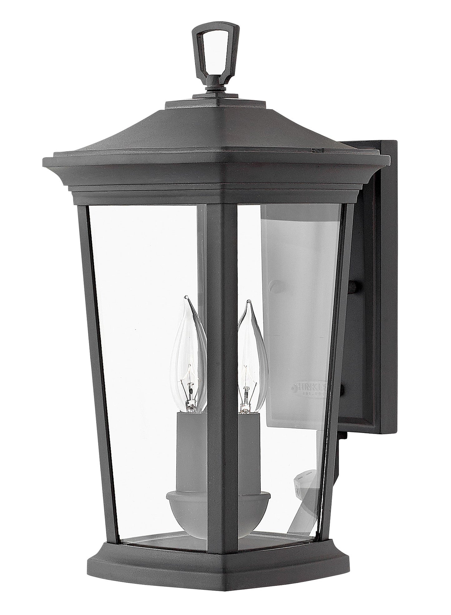 Bromley Medium Wall Mount Lantern In Black Finish