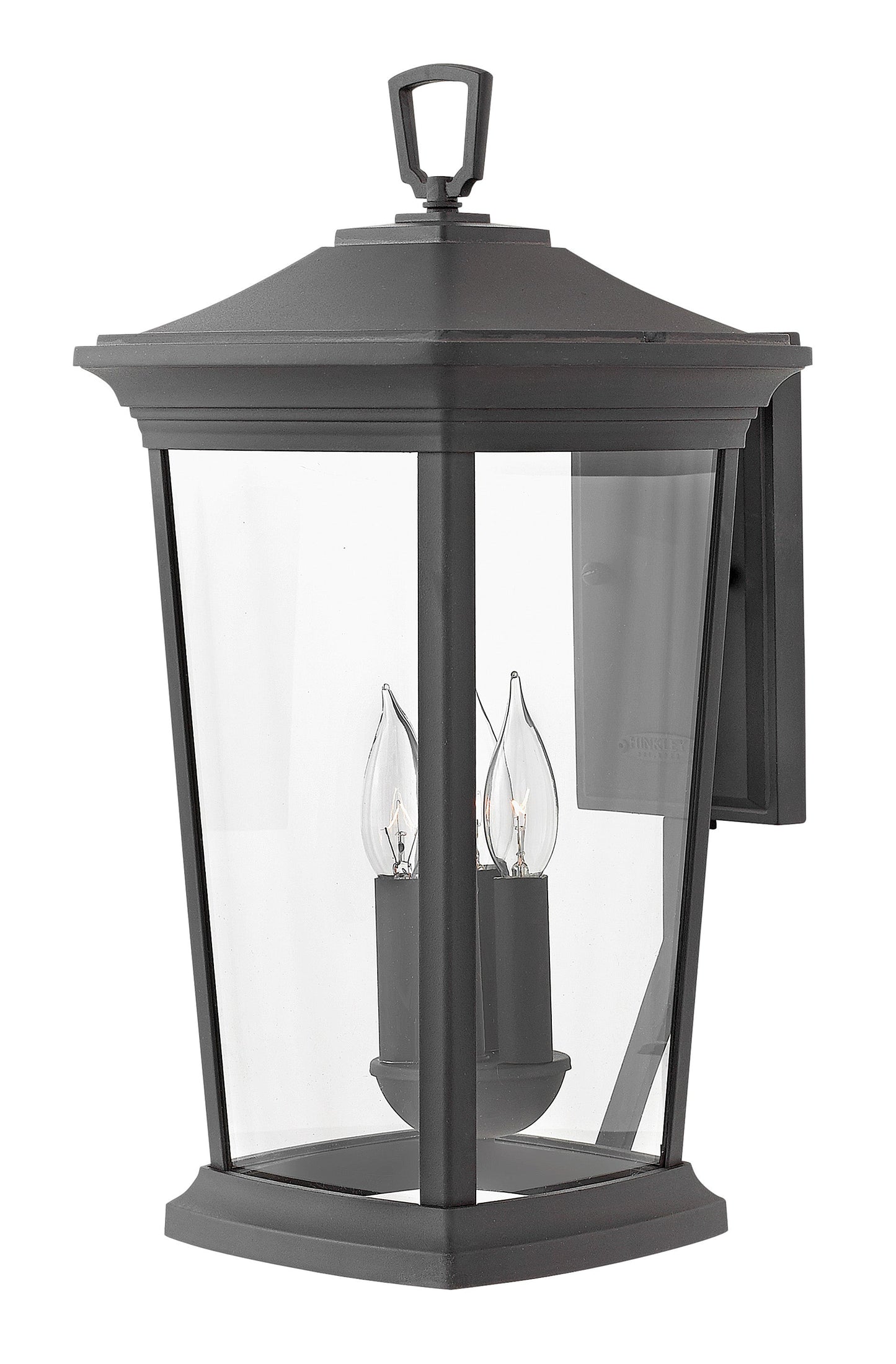 Bromley Medium Wall Mount Lantern In Black Finish