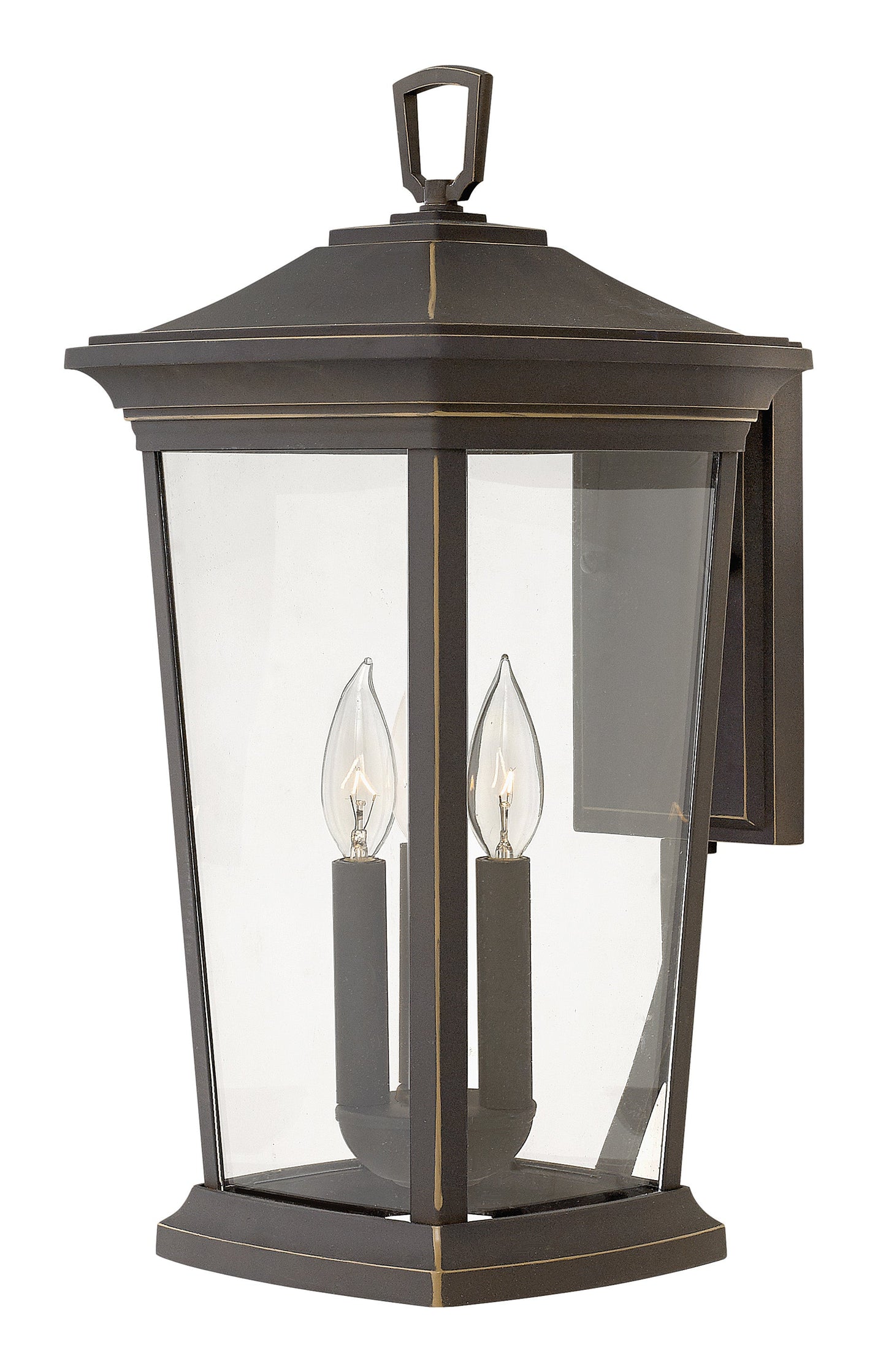 Bromley Medium Wall Mount Lantern In Light Bronze Finish
