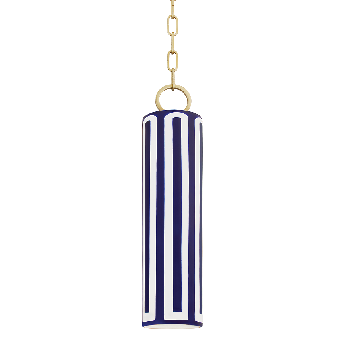 Brookville Pendant with Aged Brass/blue Combo Finish