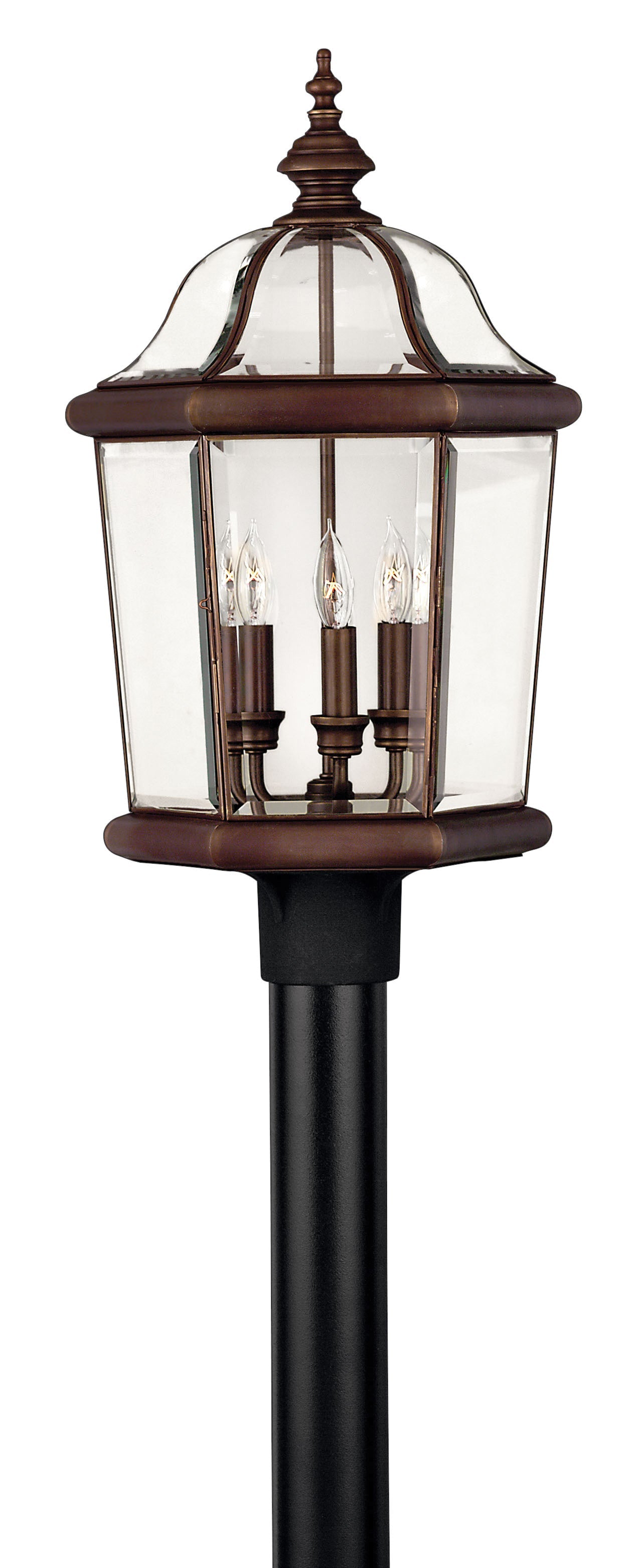 Augusta Large Post Top or Pier Mount Lantern In Dark Bronze Finish