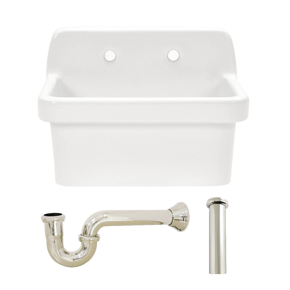 Doriteal 24 Inch Wall Mount Kitchen Sink in White