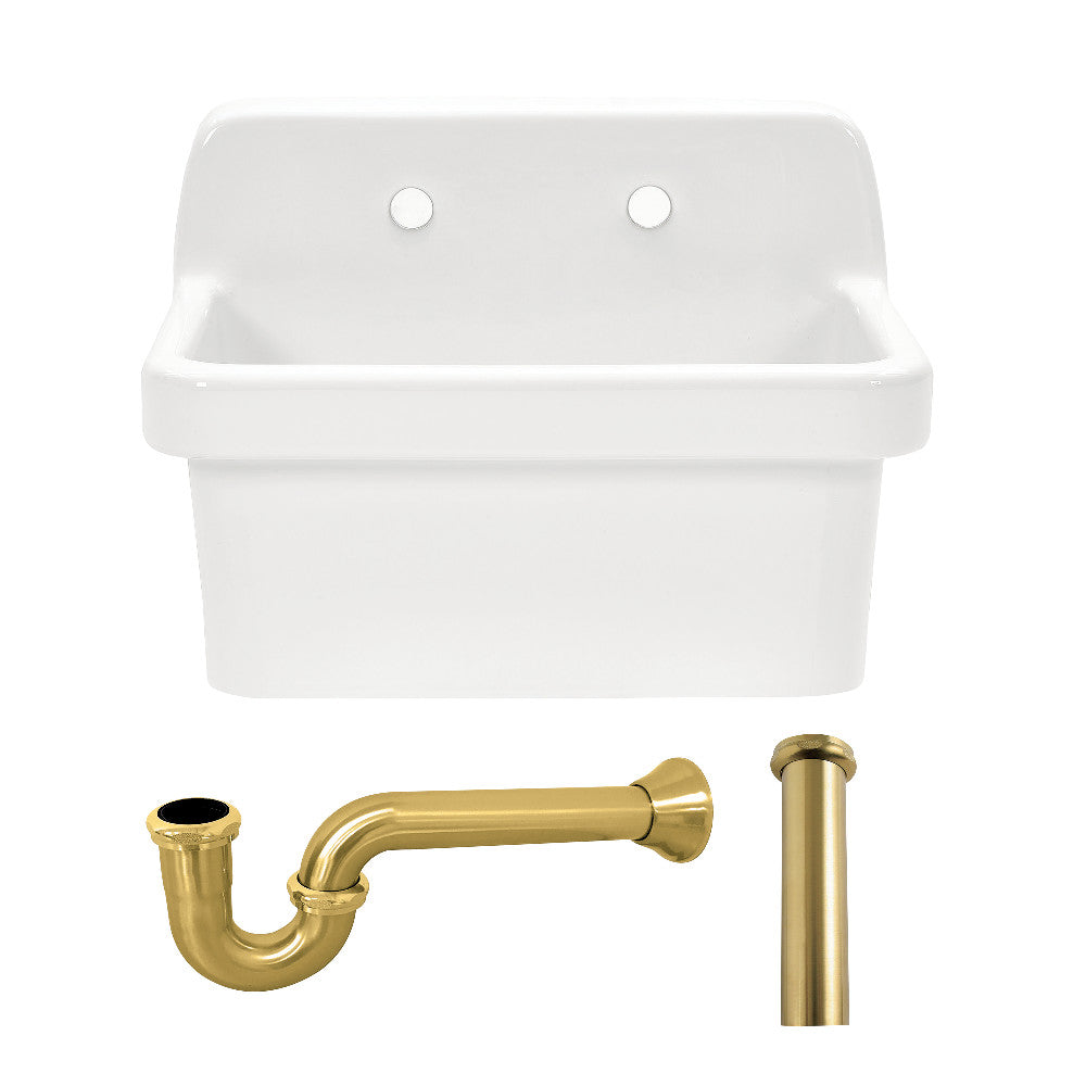 Doriteal 24 Inch Wall Mount Kitchen Sink in White