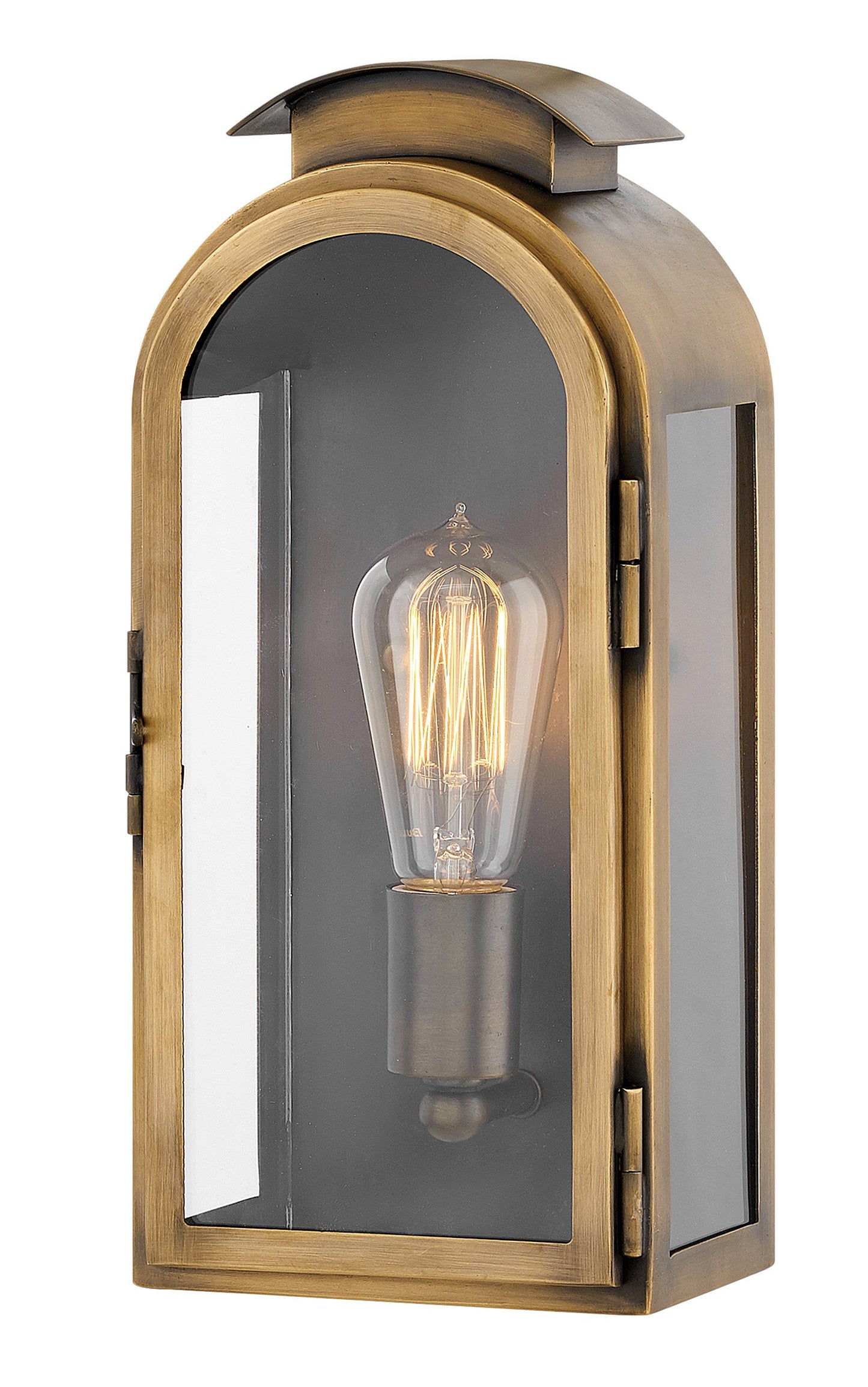 Rowley Medium Wall Mount Lantern In Gold Finish