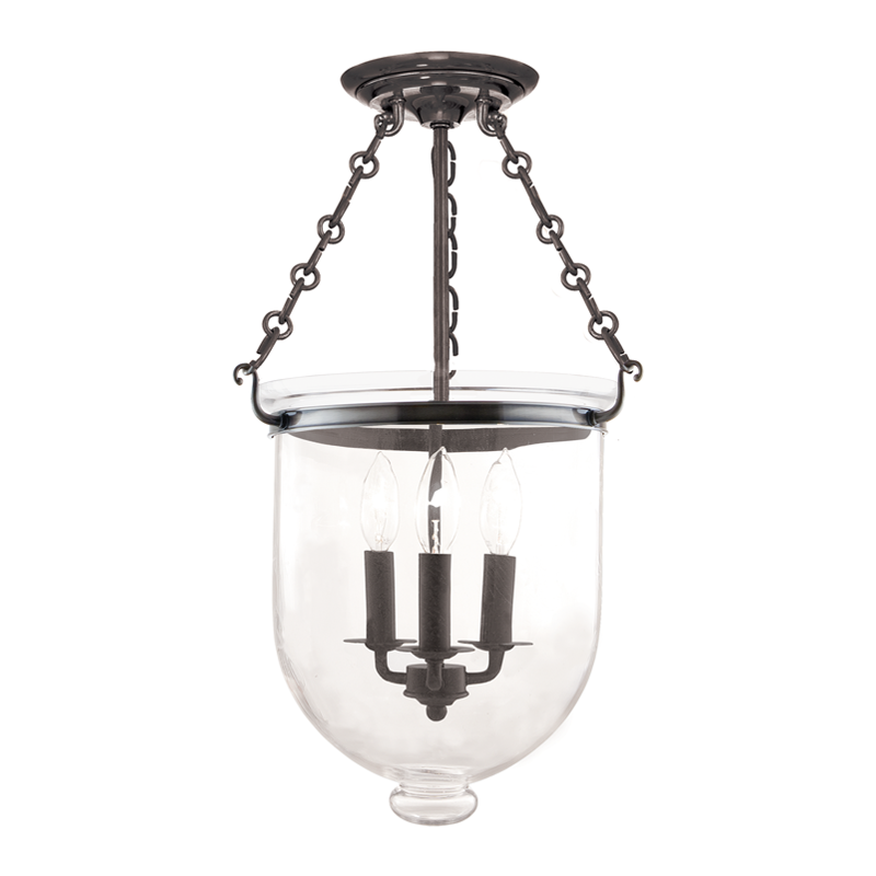 Hampton Semi Flush with Historic Nickel Finish