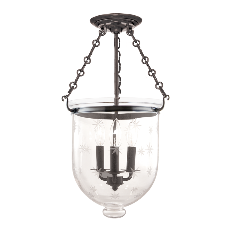 Hampton Semi Flush with Historic Nickel Finish